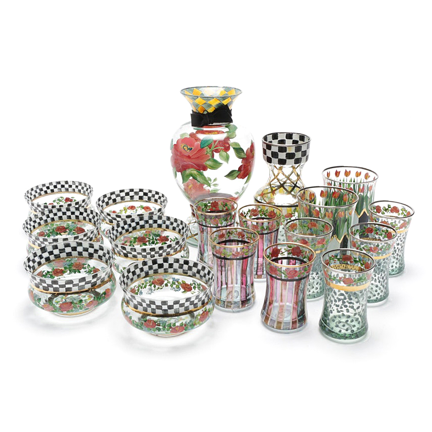 MacKenzie-Childs Hand-Painted "Victoria and Richard" Tableware