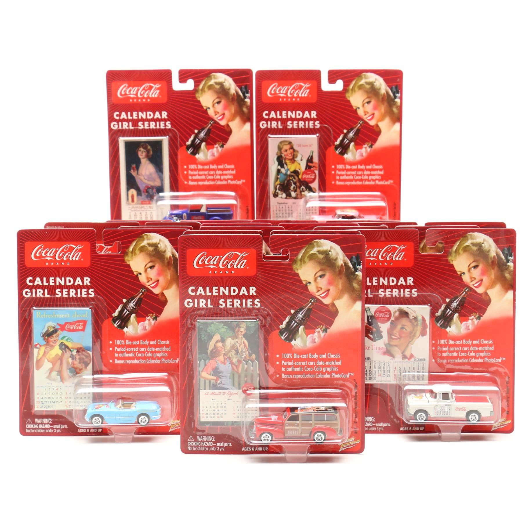 Coca-Cola "Calendar Girl Series" Die-Cast Collector Cars