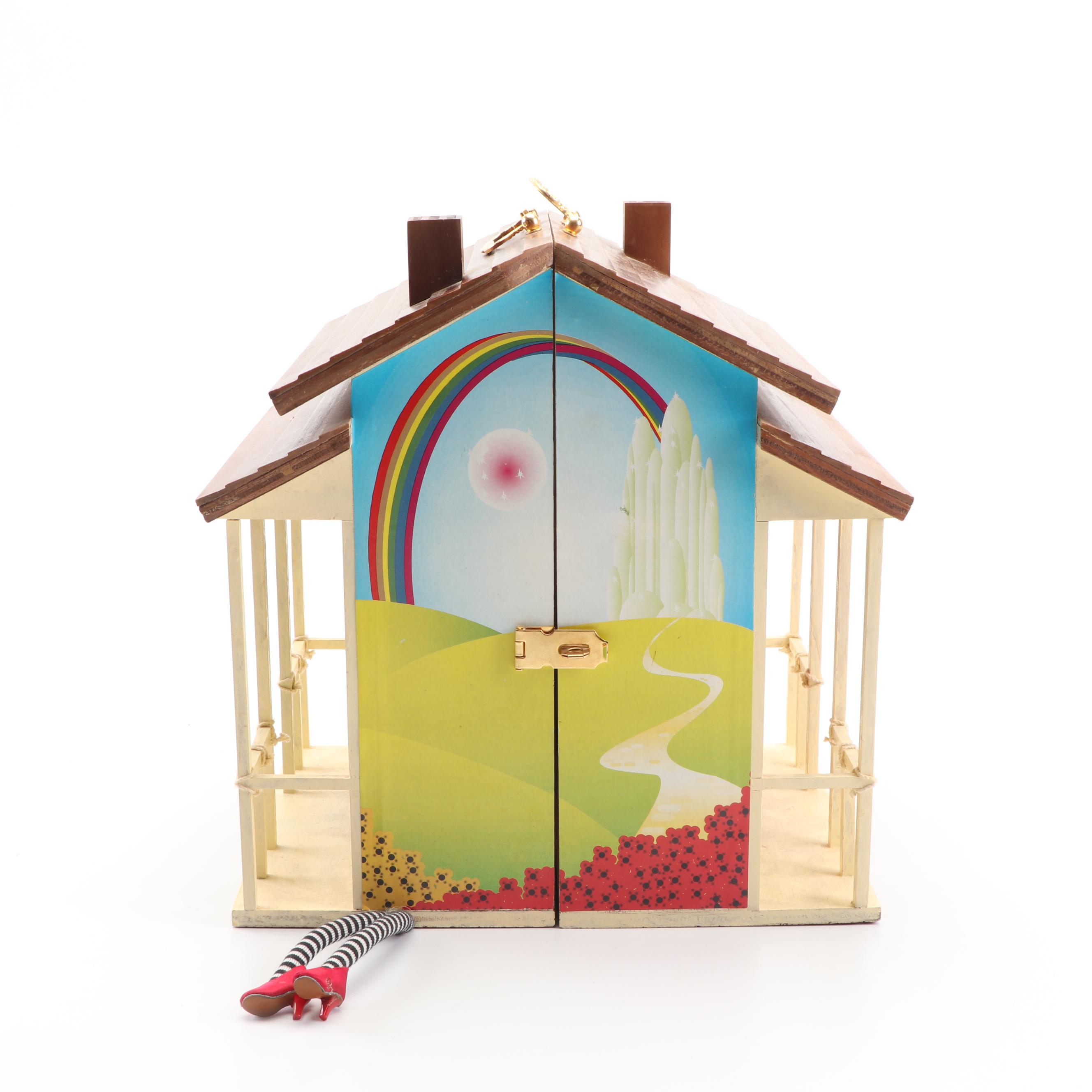 Madame Alexander "Wizard of Oz" Dollhouse and Ann Rast "Yellow Brick Road" Stand