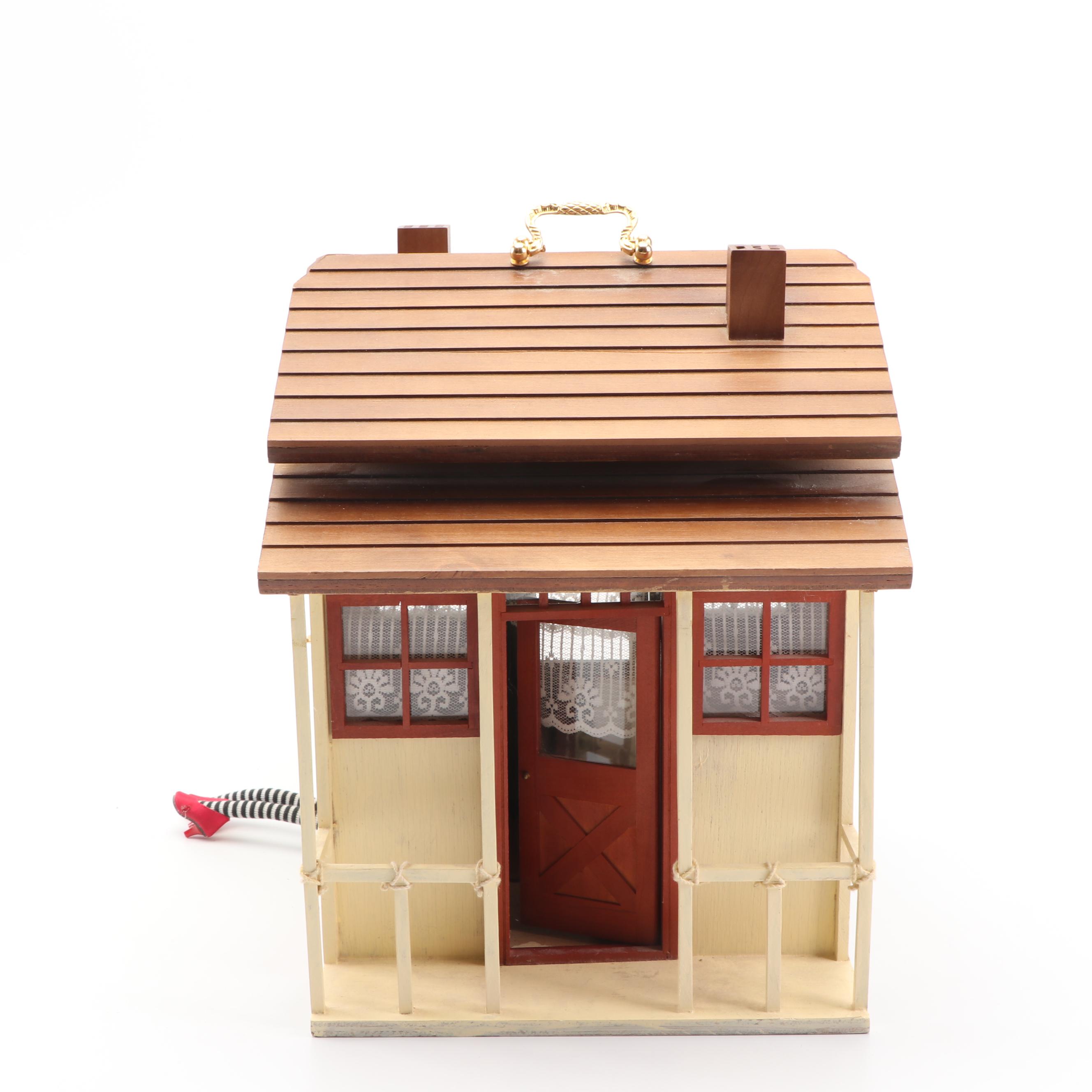 Madame Alexander "Wizard of Oz" Dollhouse and Ann Rast "Yellow Brick Road" Stand