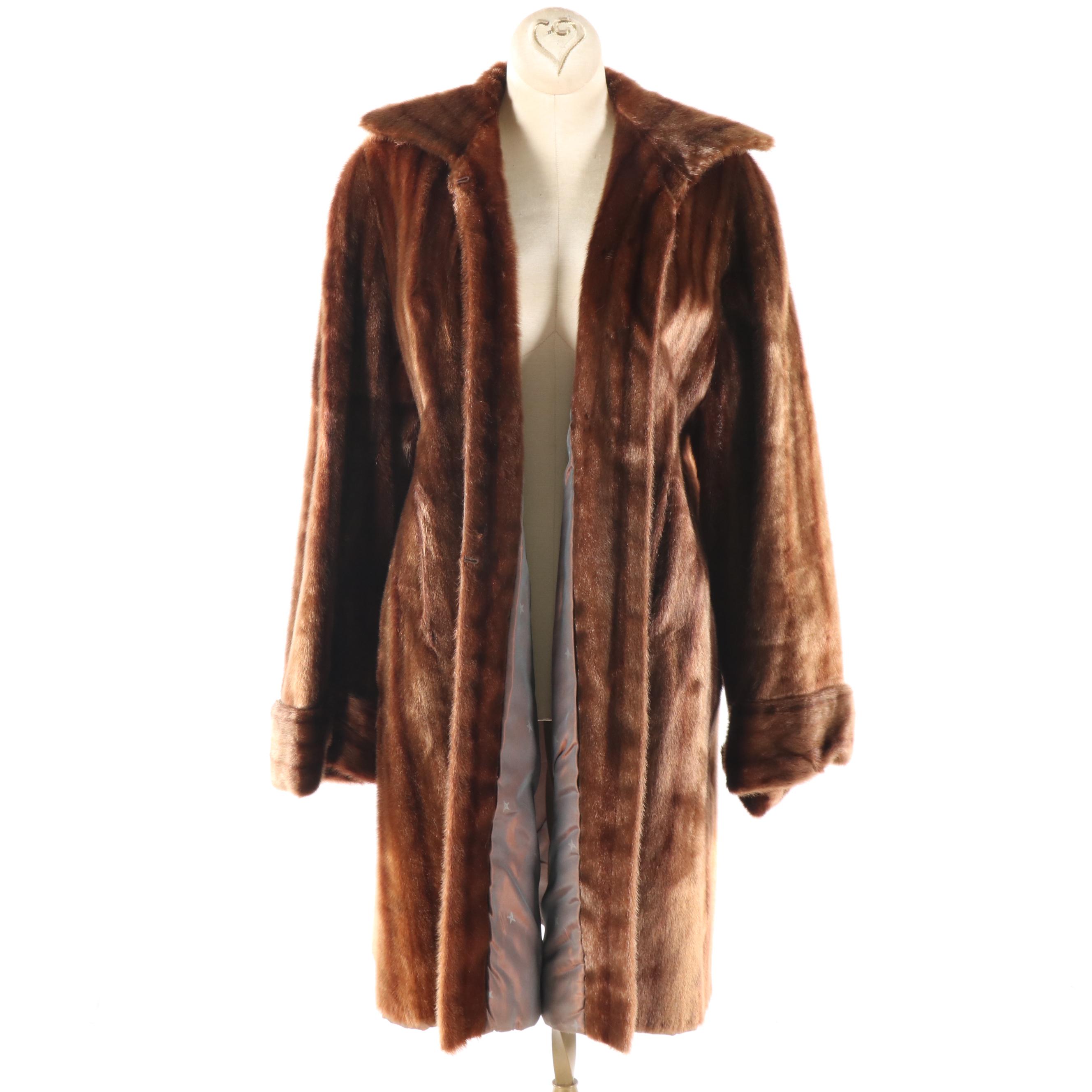 Vintage Brown-Dunkin Marmot Fur Coat