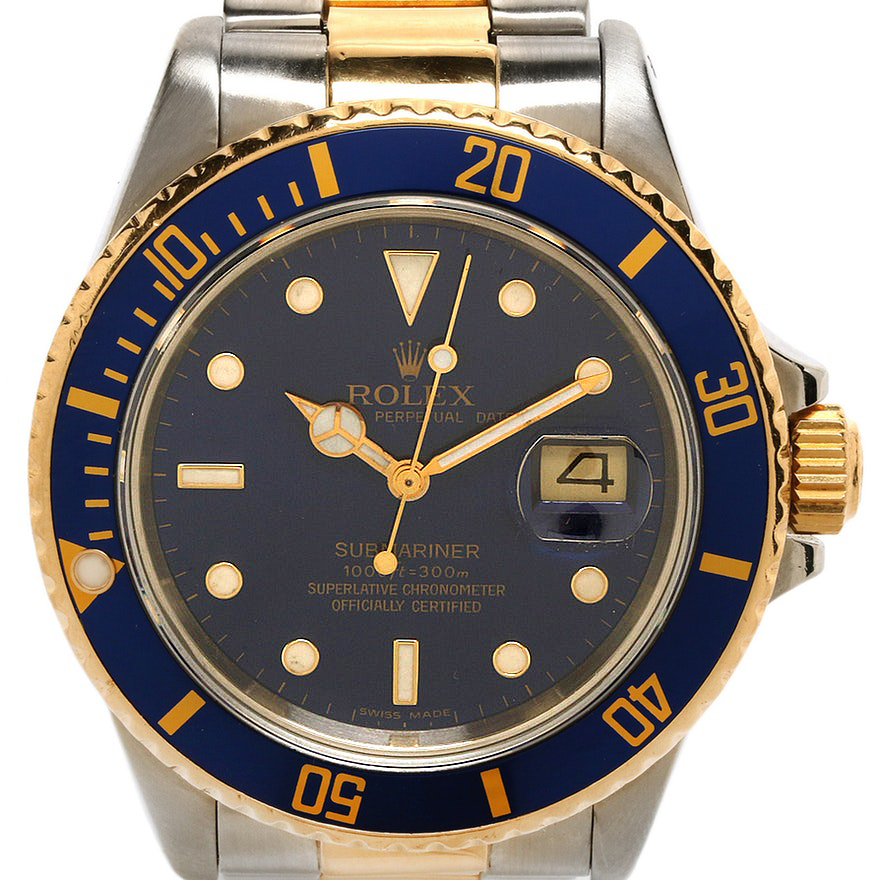 Rolex Submariner Stainless Steel and 18K Yellow Gold Watch, 1987