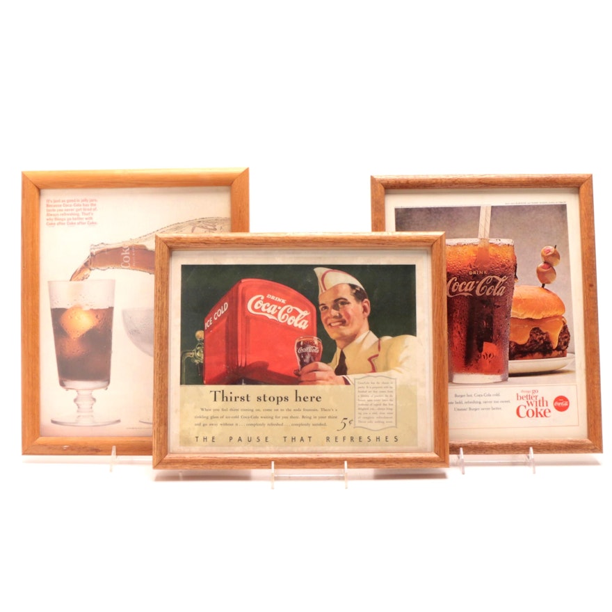 Coca-Cola Framed Advertising Pages