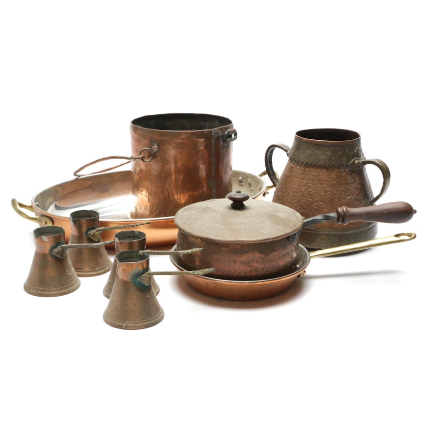 Copper and Brass Cookware Including Copral