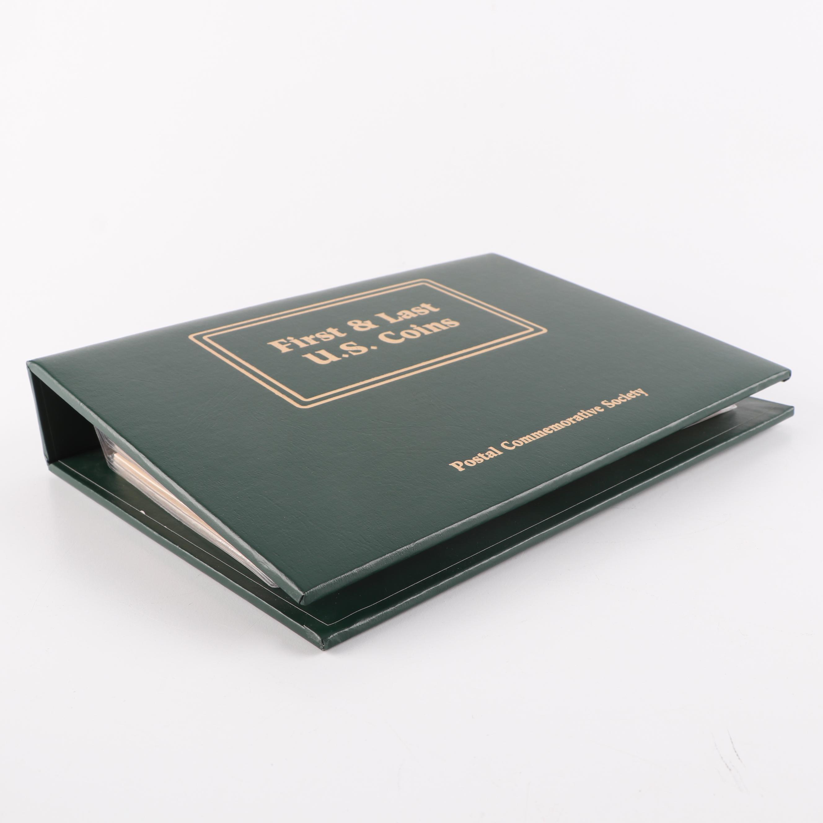 Postal Commemorative Society 18 First & Last U.S. Coins Album