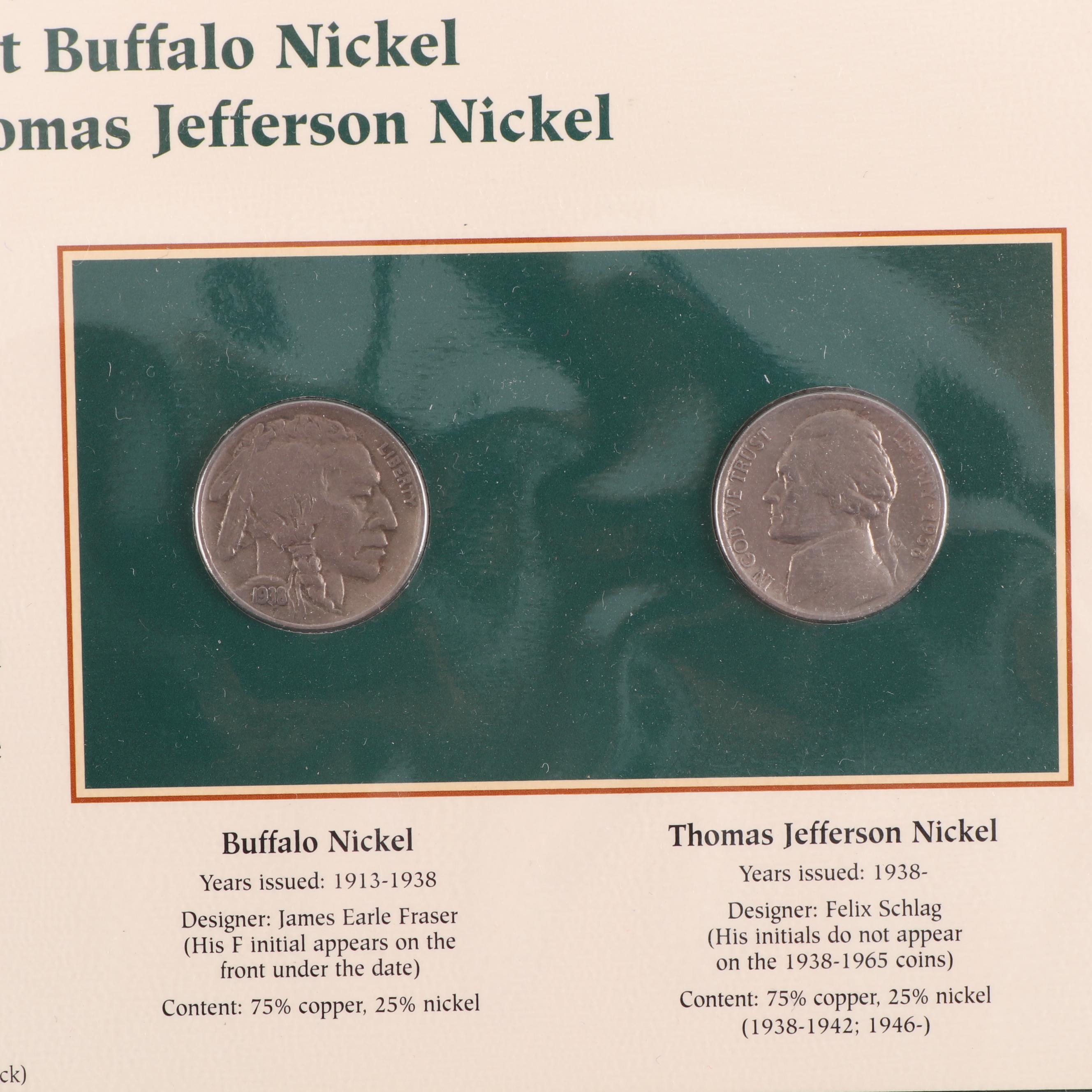 Postal Commemorative Society 18 First & Last U.S. Coins Album