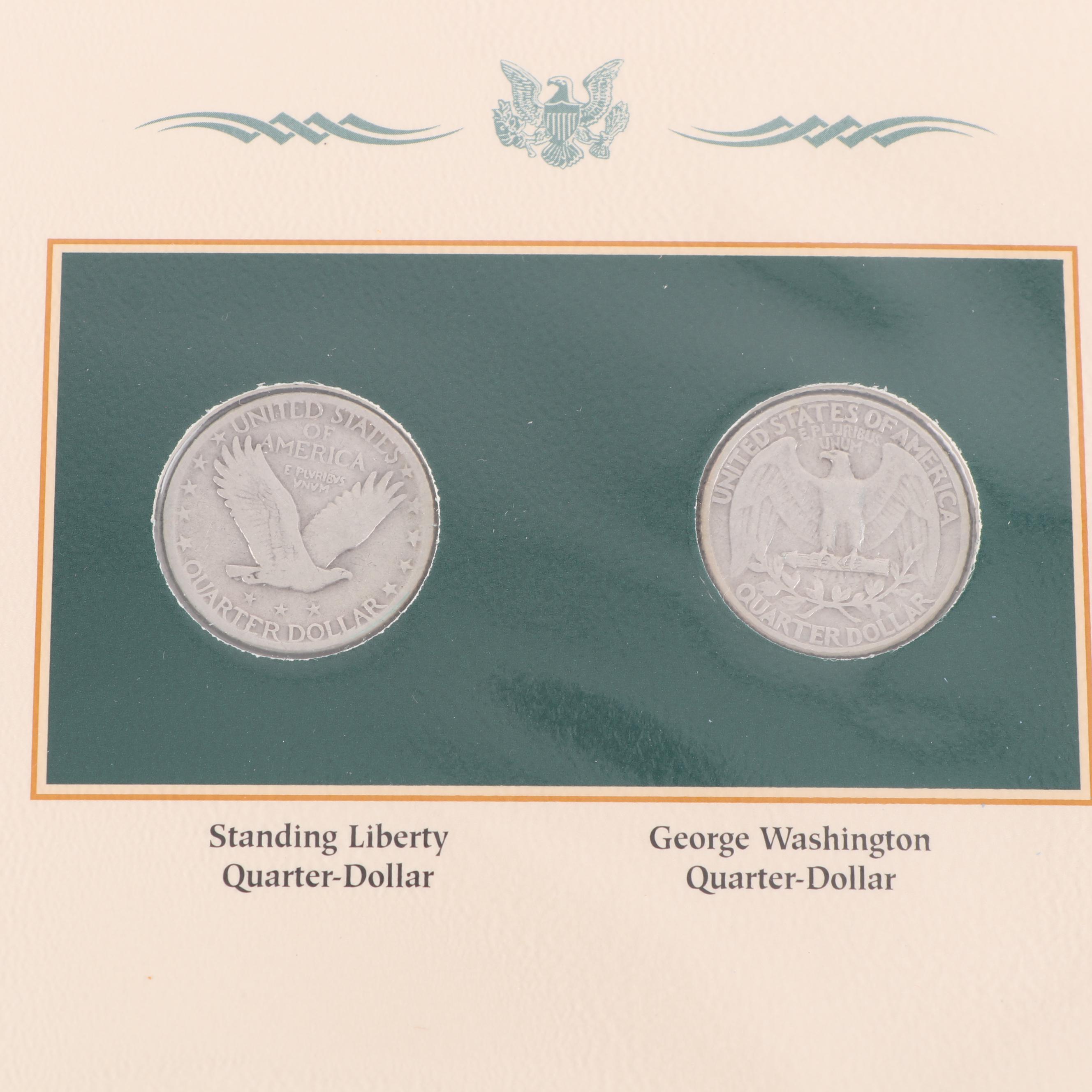 Postal Commemorative Society 18 First & Last U.S. Coins Album