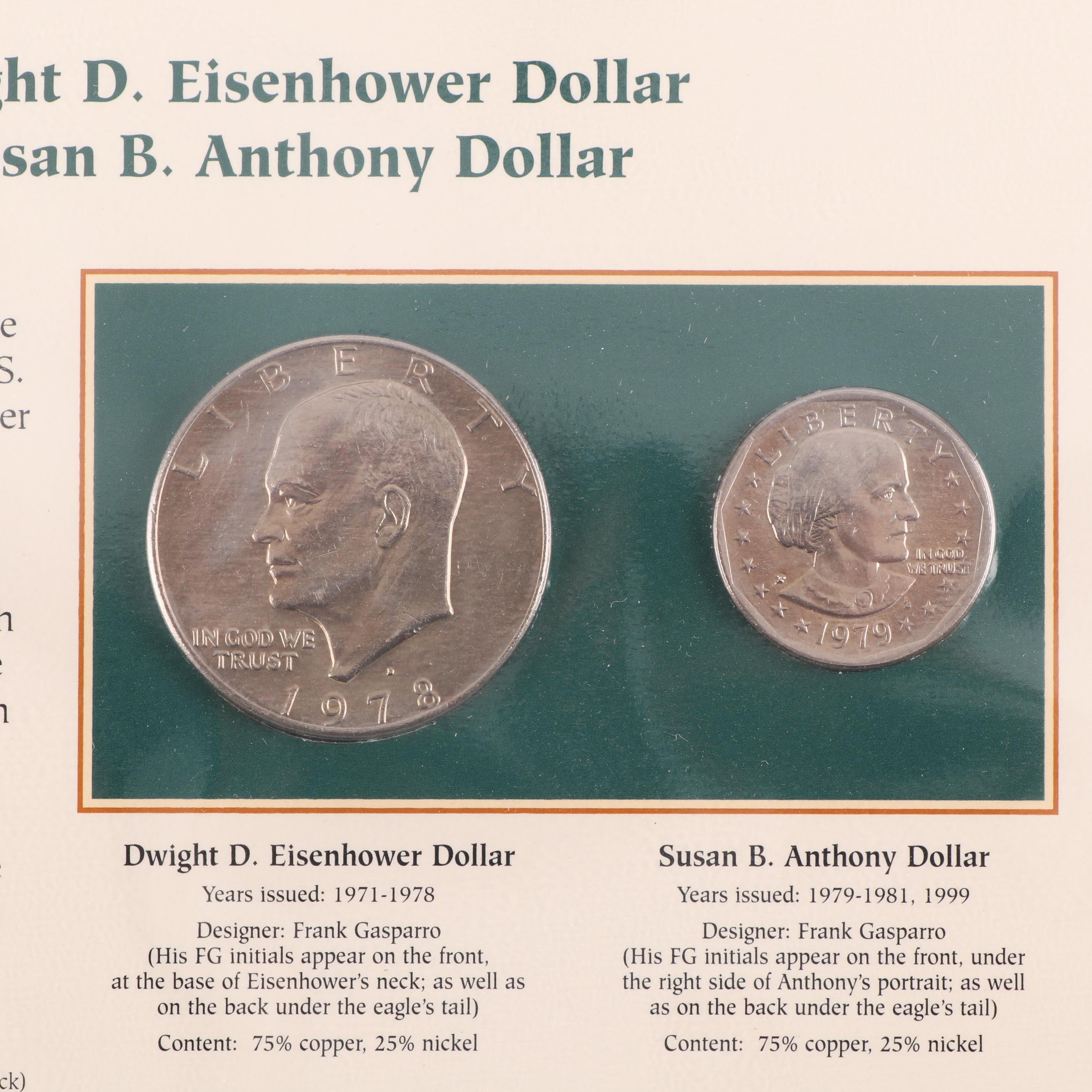 Postal Commemorative Society 18 First & Last U.S. Coins Album