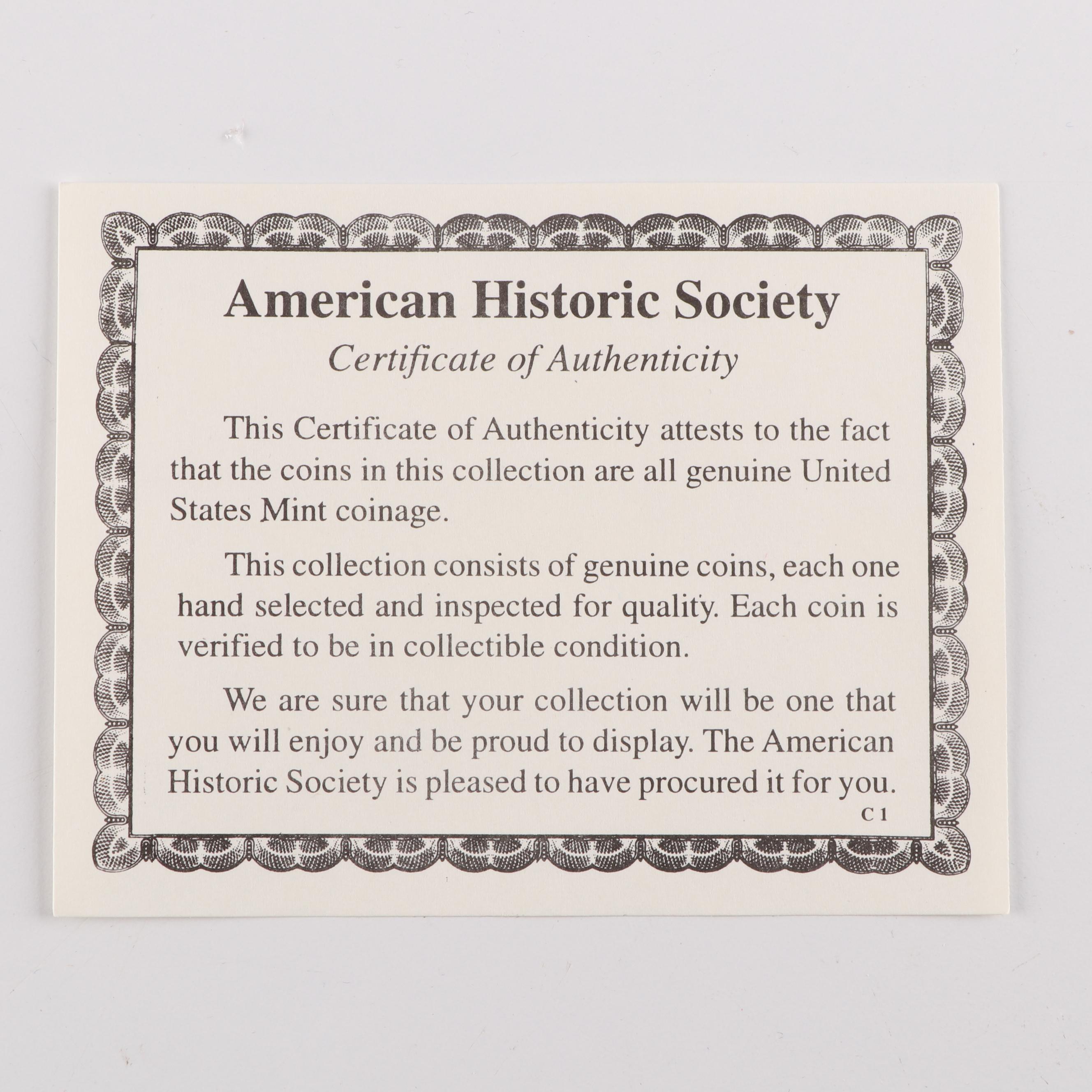 American Historic Society American Silver Dollar Collection