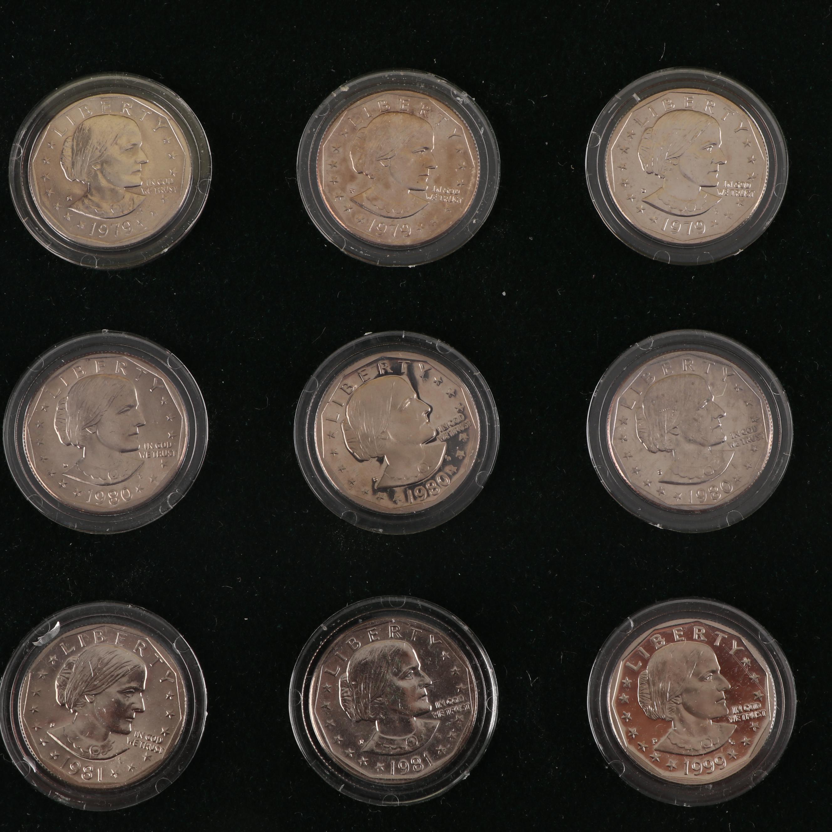 PCS Complete Collection of Uncirculated Susan B. Anthony Dollars