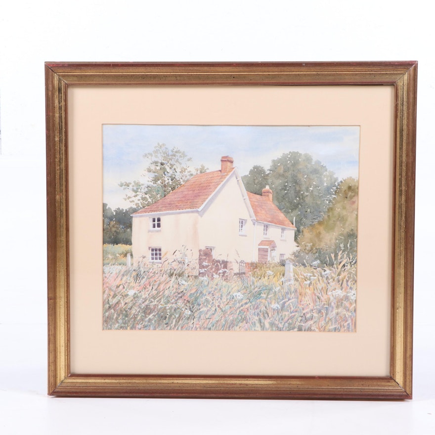 Caroline Sykes Watercolor Painting "The Mill Cottage"