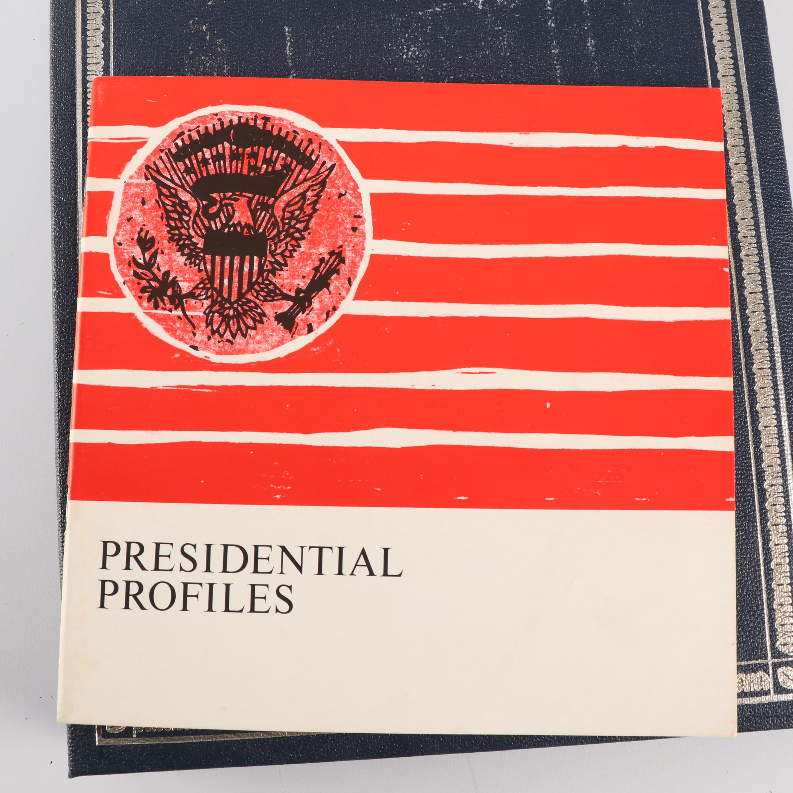Franklin Mint Treasury 36 Presidential Profile .925 Sterling Medals Album