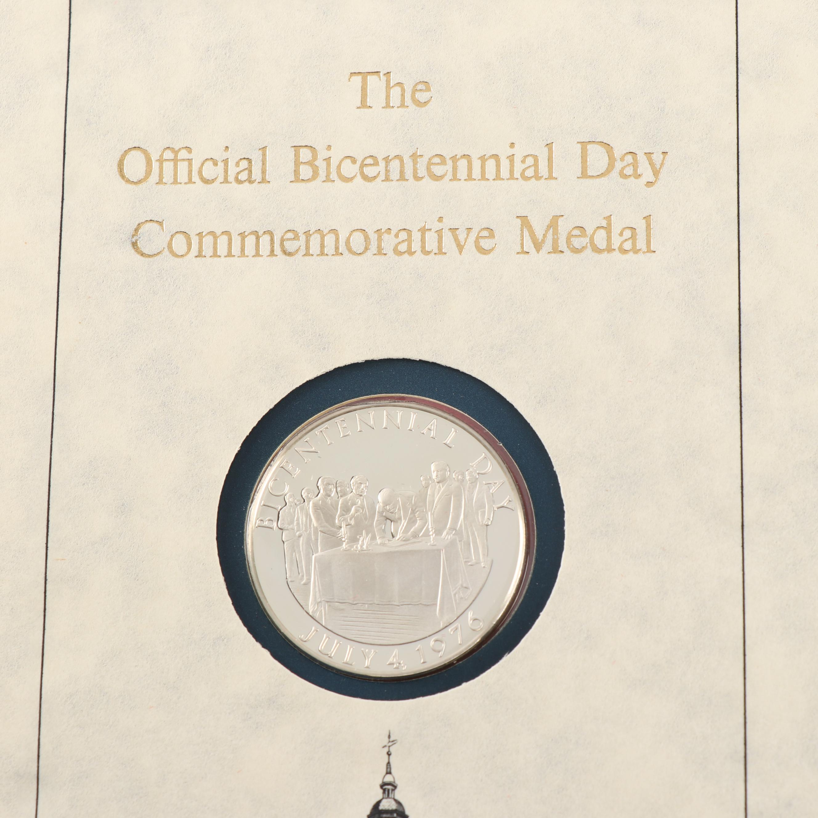 The Official Bicentennial Day Commemorative Sterling Silver Medals
