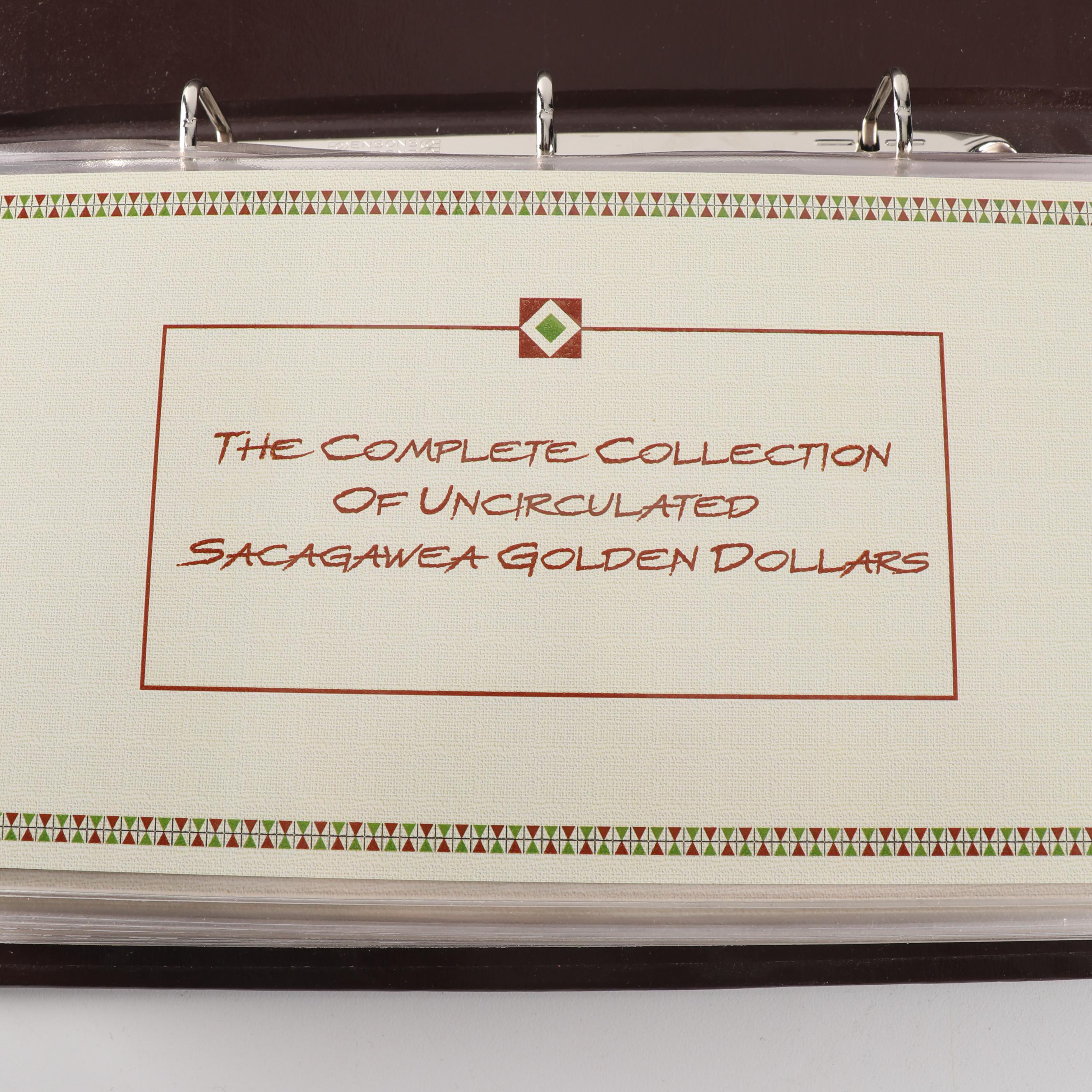 PCS The Complete Collection of Uncirculated Sacagawea Golden Dollars Albums