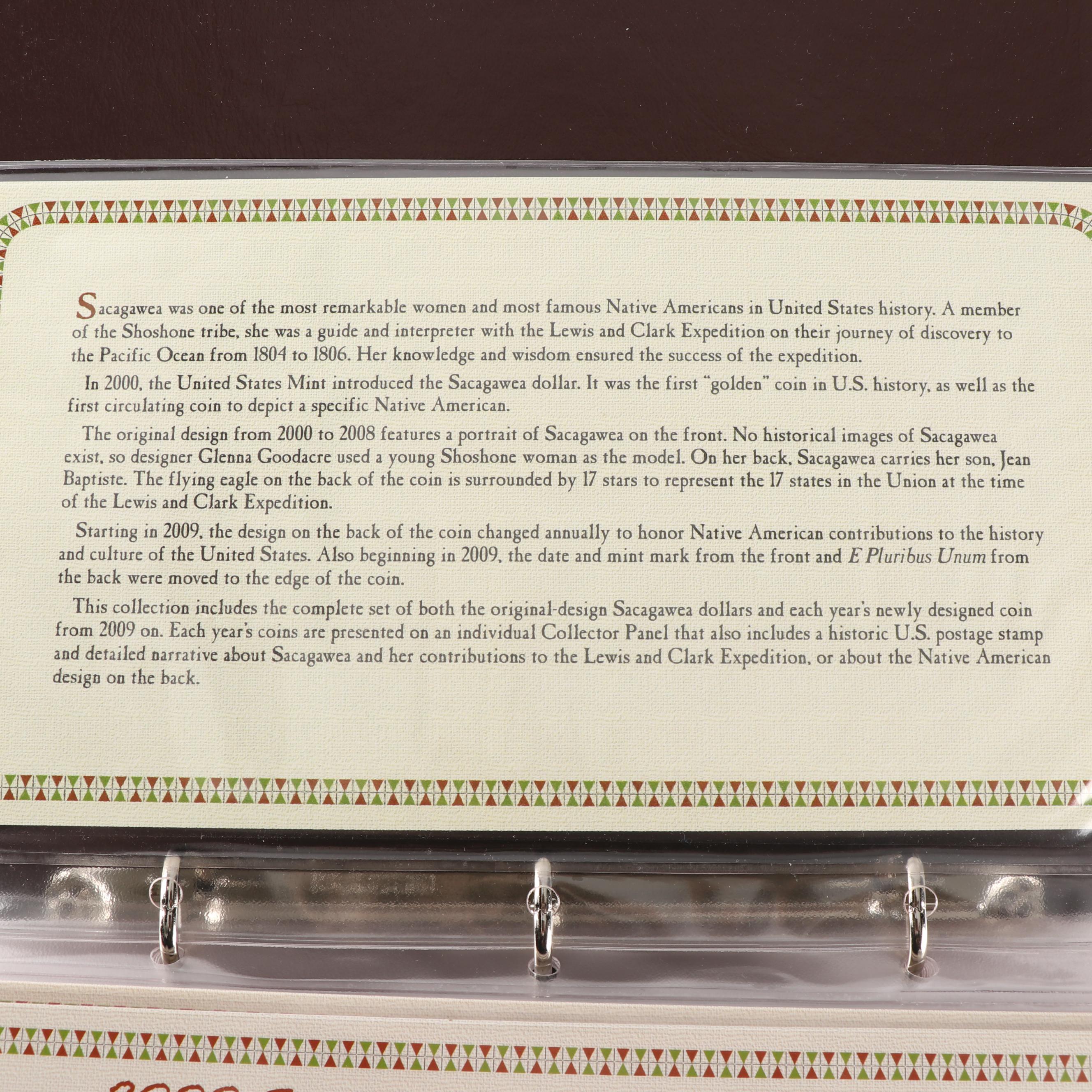 PCS The Complete Collection of Uncirculated Sacagawea Golden Dollars Albums