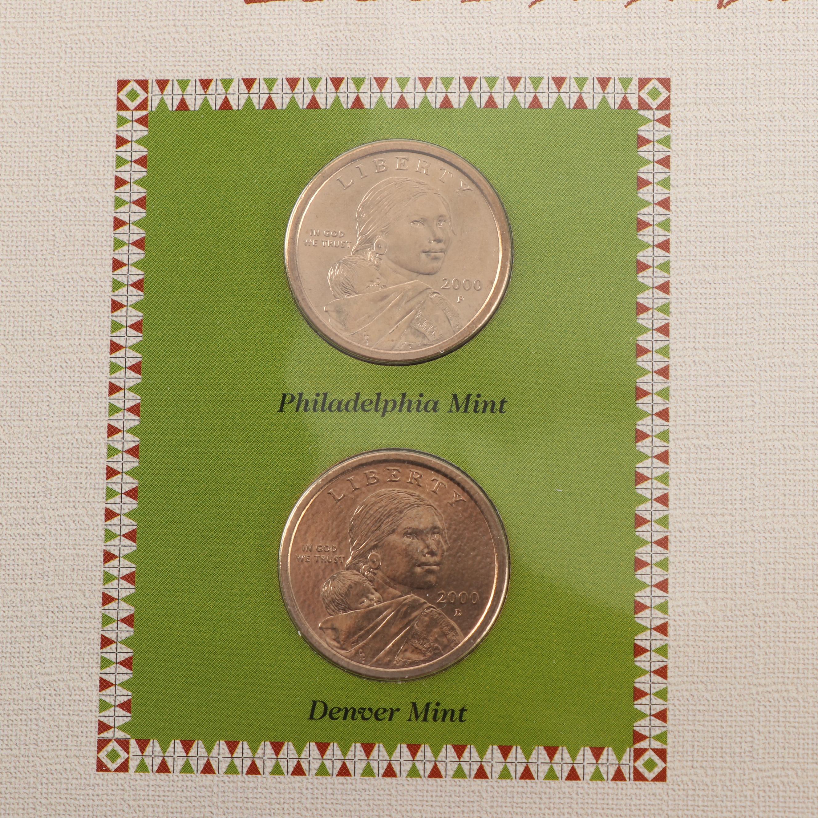 PCS The Complete Collection of Uncirculated Sacagawea Golden Dollars Albums