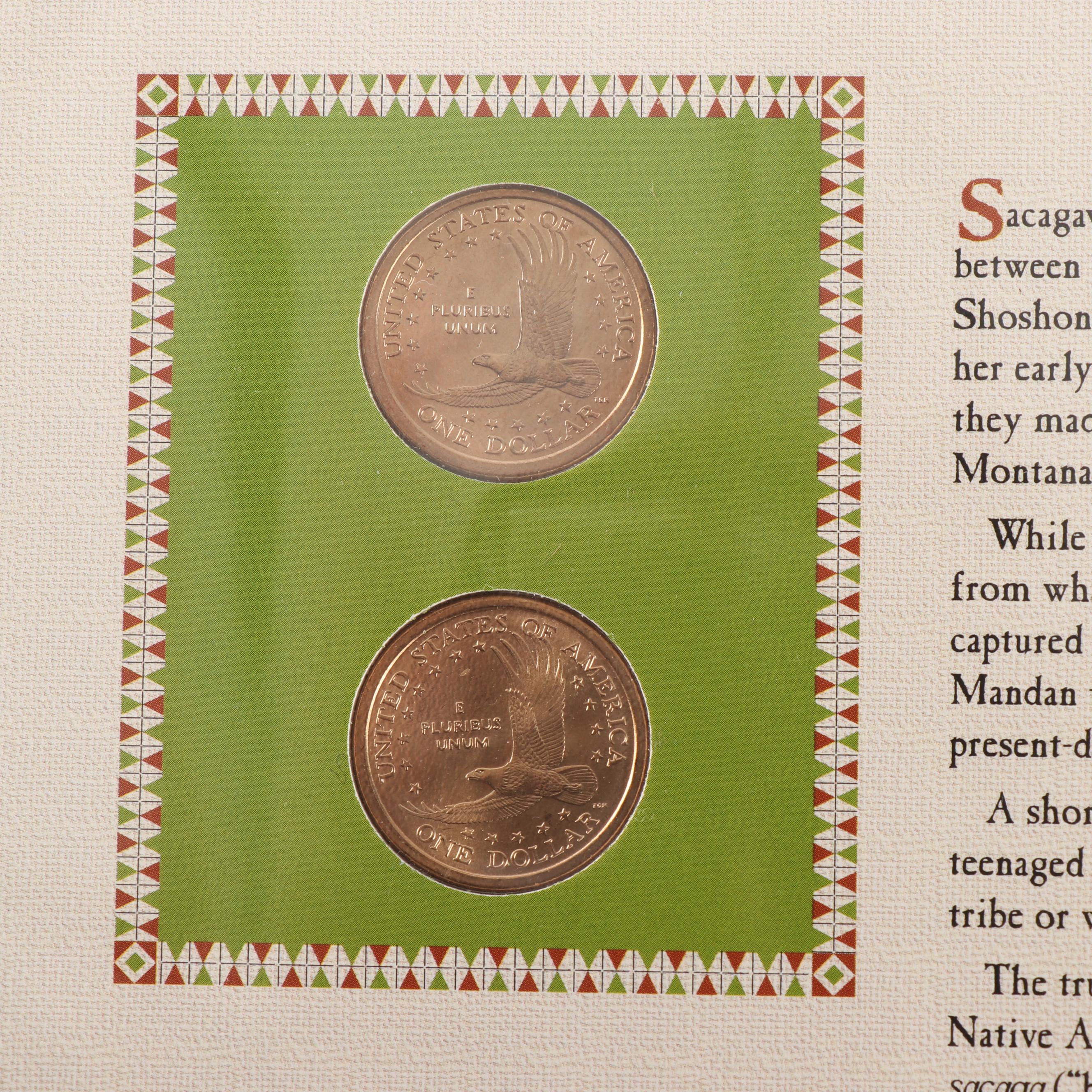 PCS The Complete Collection of Uncirculated Sacagawea Golden Dollars Albums