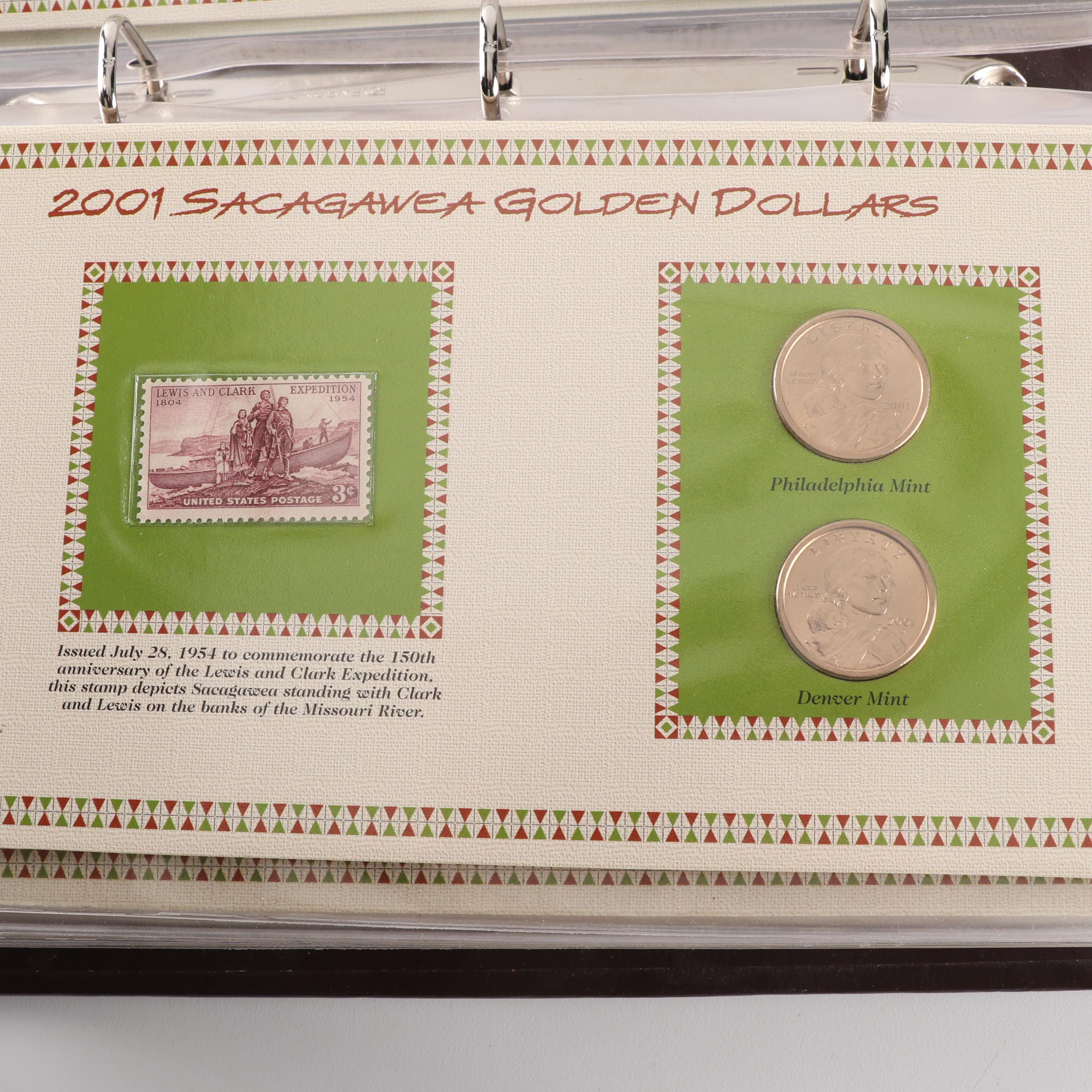 PCS The Complete Collection of Uncirculated Sacagawea Golden Dollars Albums