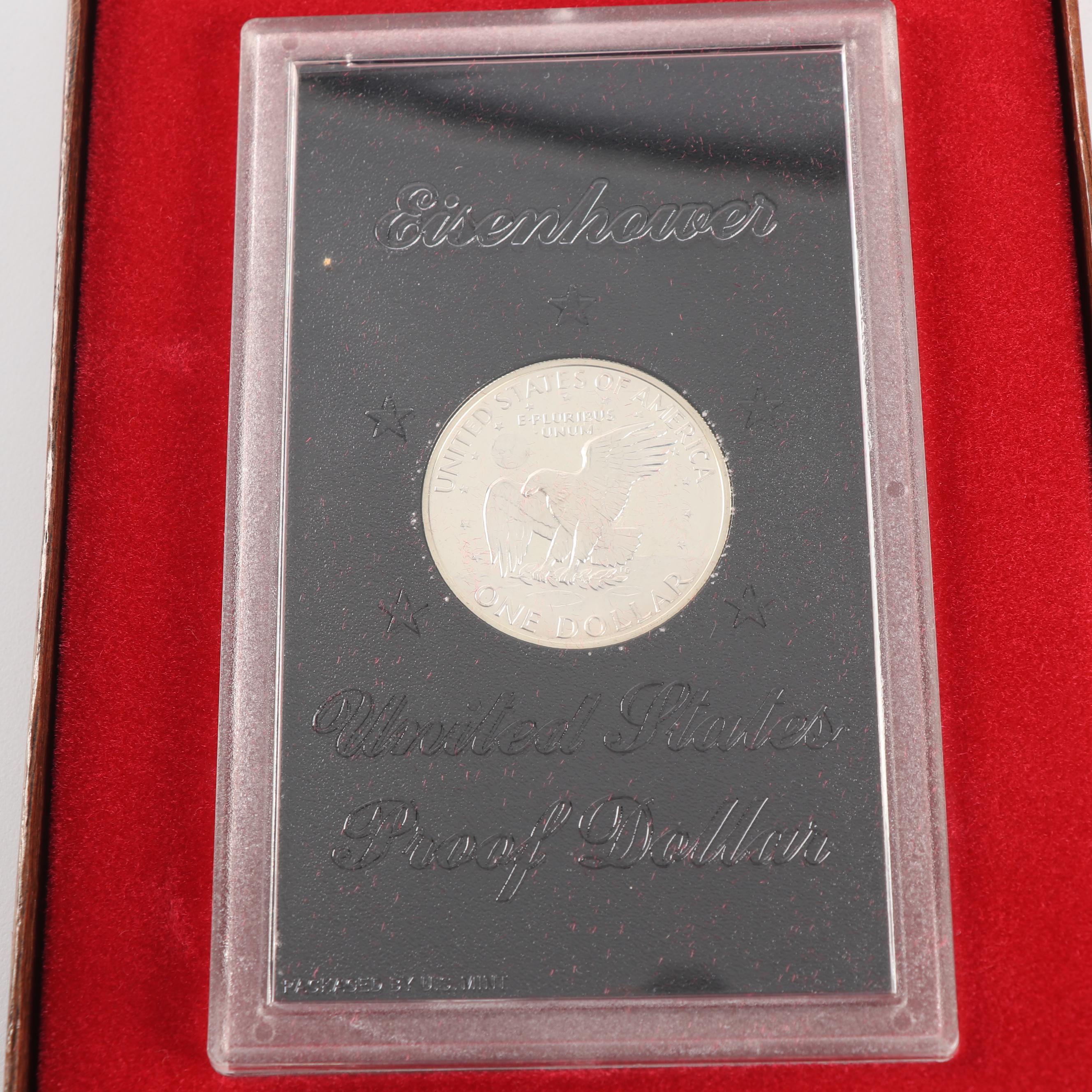 Collection of U.S. Mint Eisenhower Silver Proof Dollars