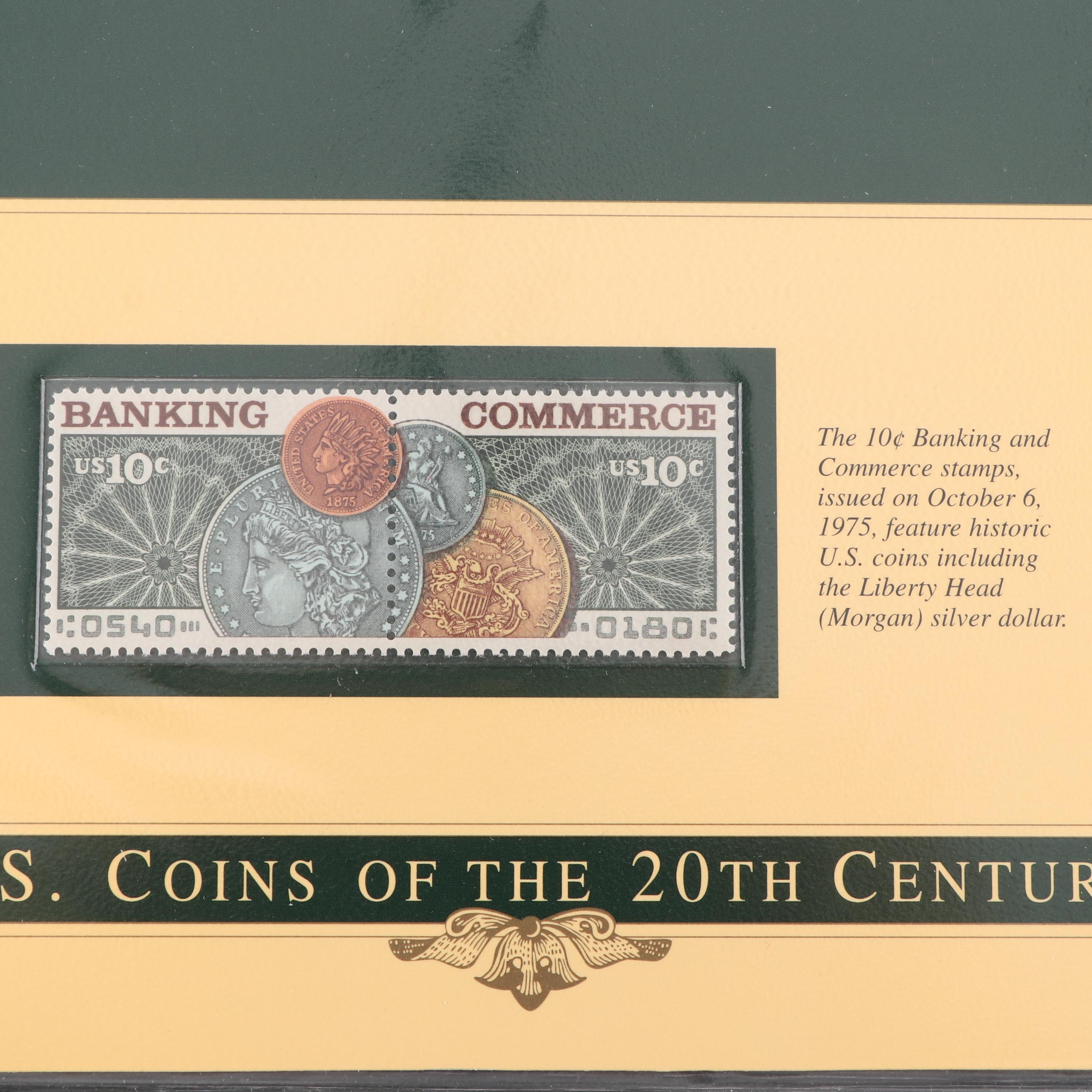 PCS U.S. Coins of the Twentieth Century with Historic Stamps Album