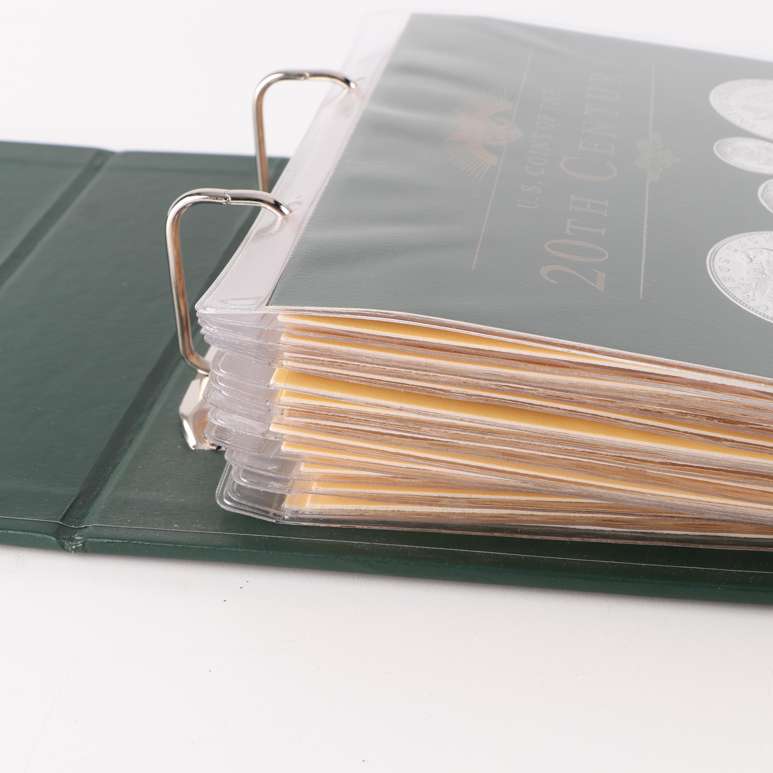 PCS U.S. Coins of the Twentieth Century with Historic Stamps Album