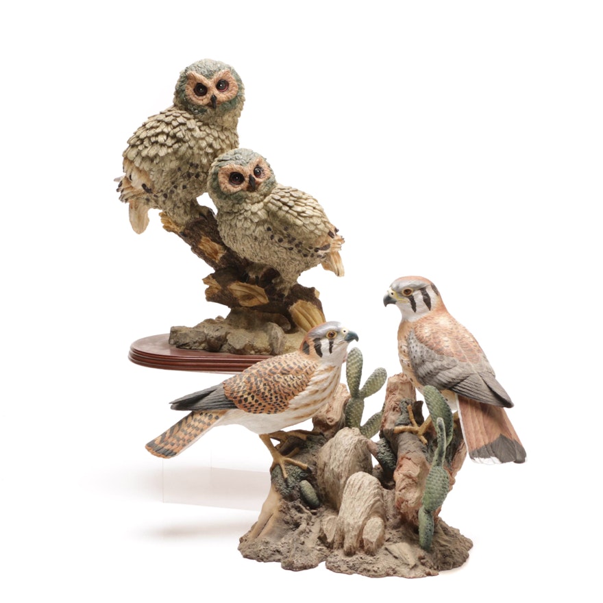 Birds of Prey Sculpture and Bookends