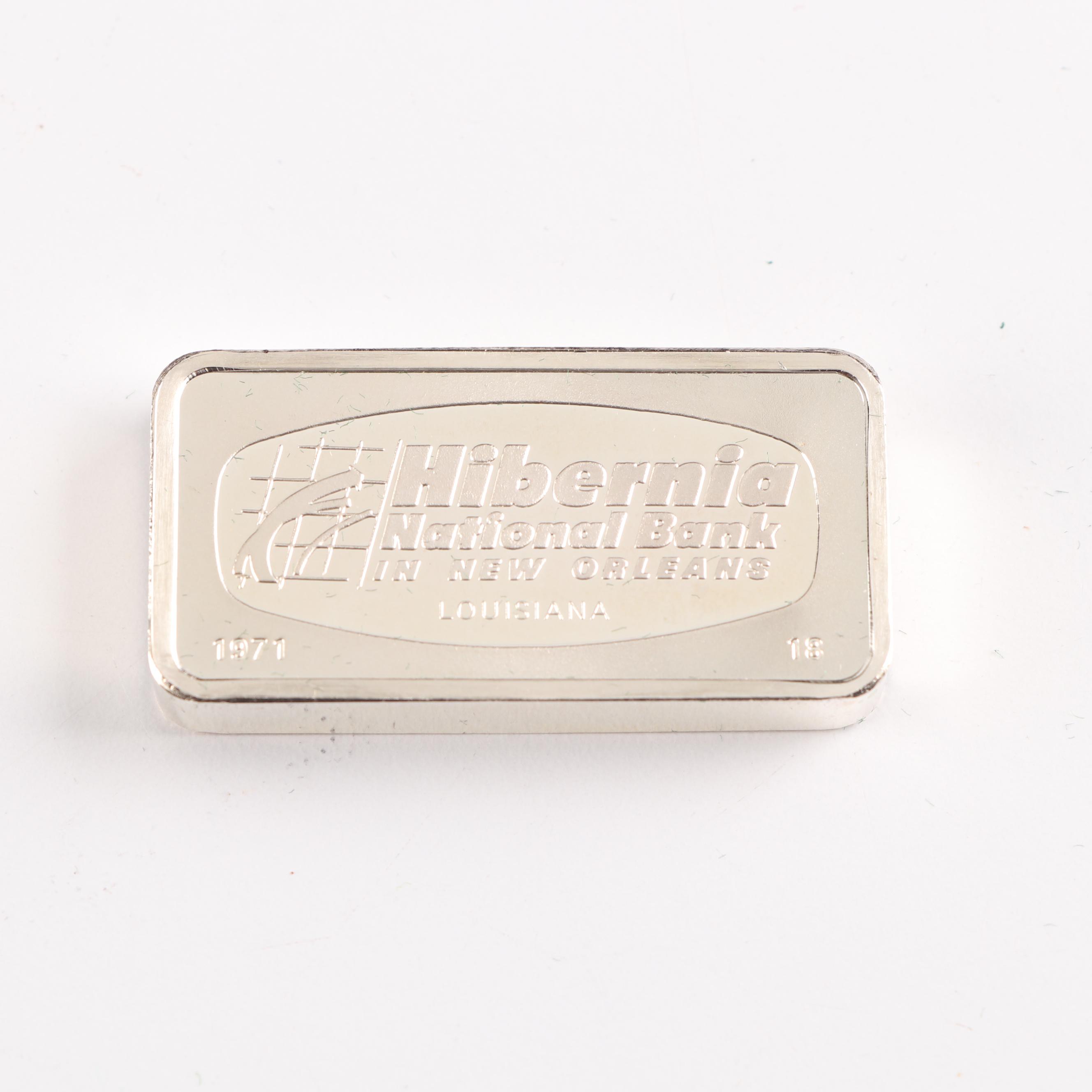 Franklin Mint 50-State Collection of 1971 1000 Grain Sterling Silver Ingots