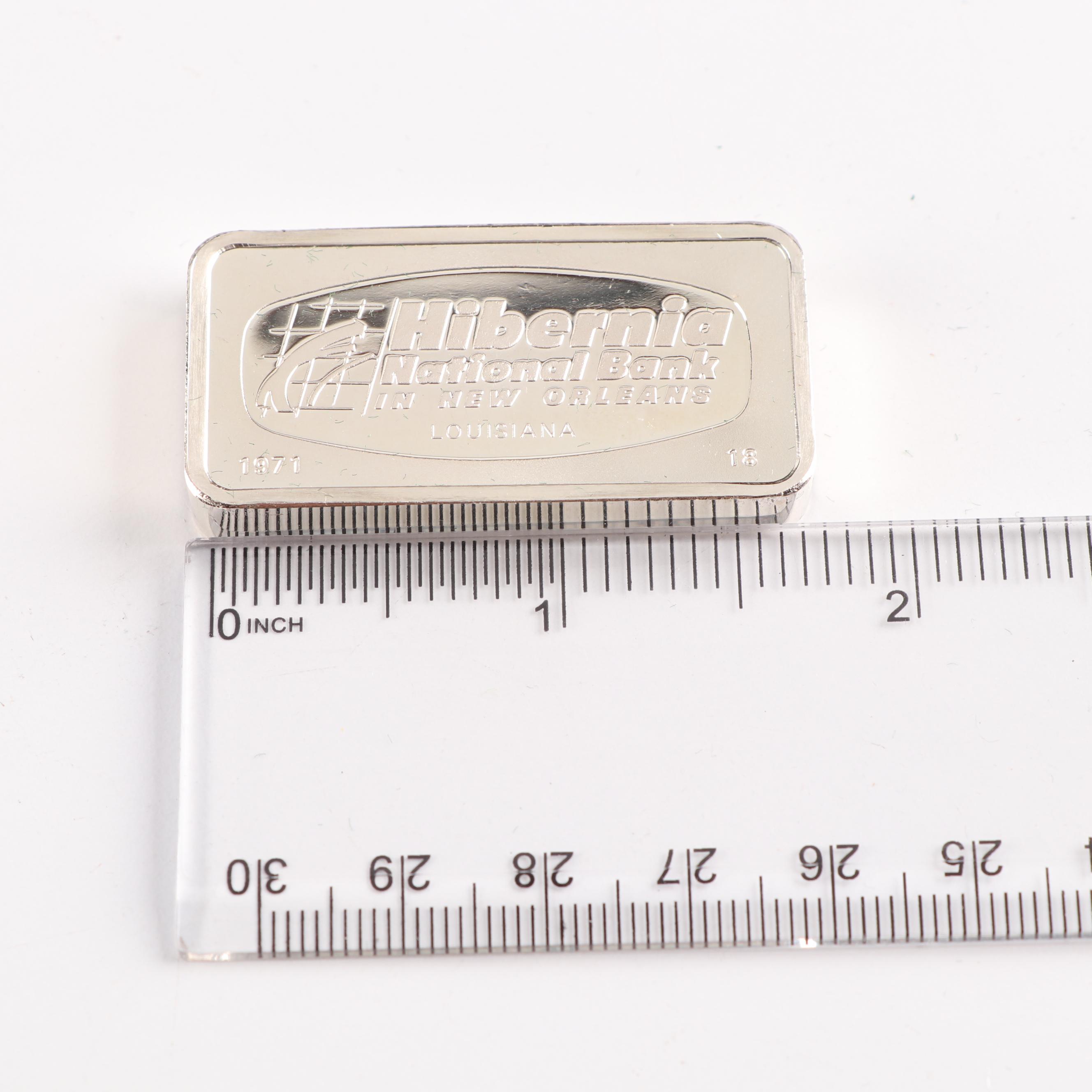 Franklin Mint 50-State Collection of 1971 1000 Grain Sterling Silver Ingots