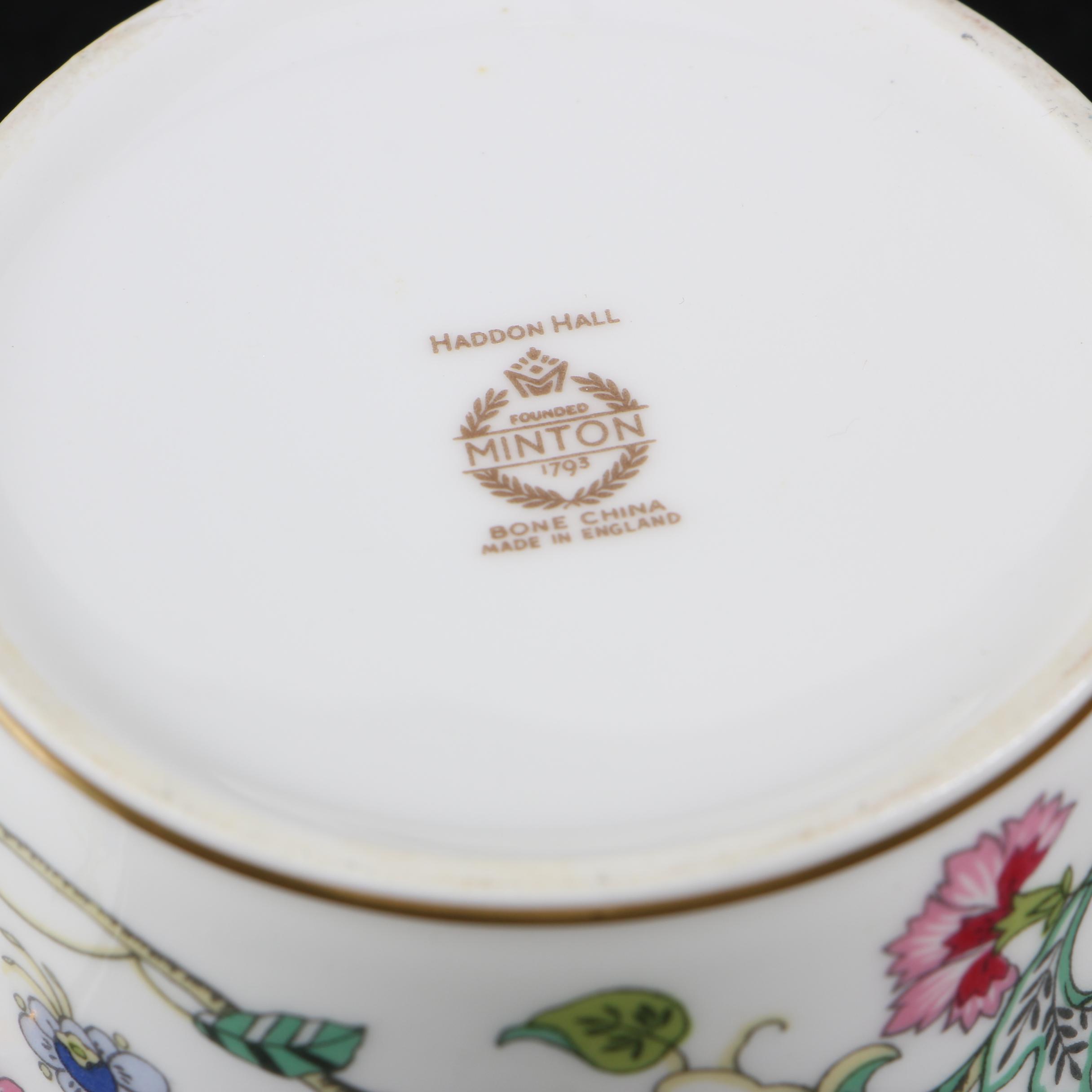 Minton "Haddon Hall" Bone China Marmalade Jars with Tray and Saucer