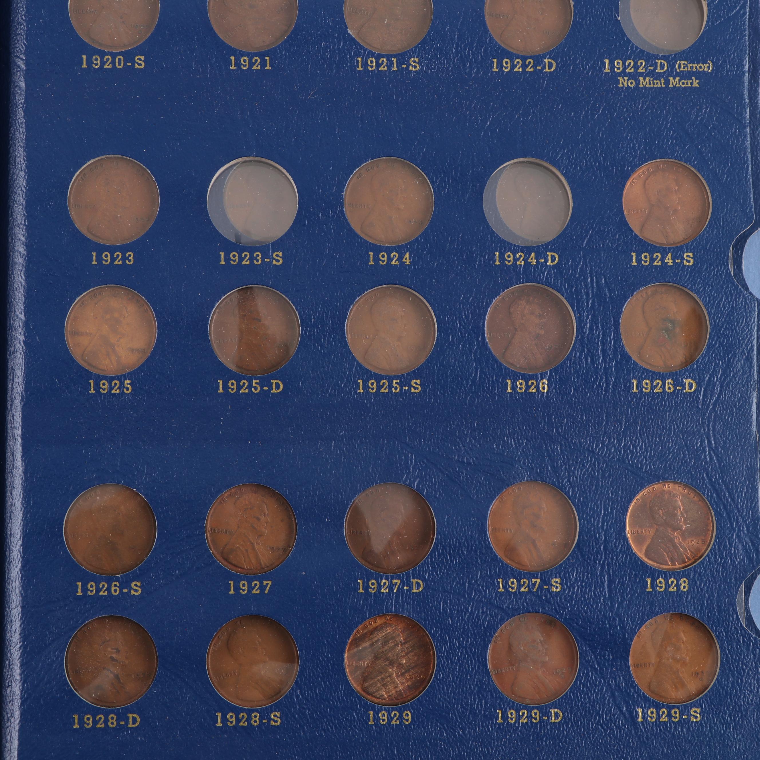 Lincoln Wheat Cent Whitman Incomplete Coin Albums