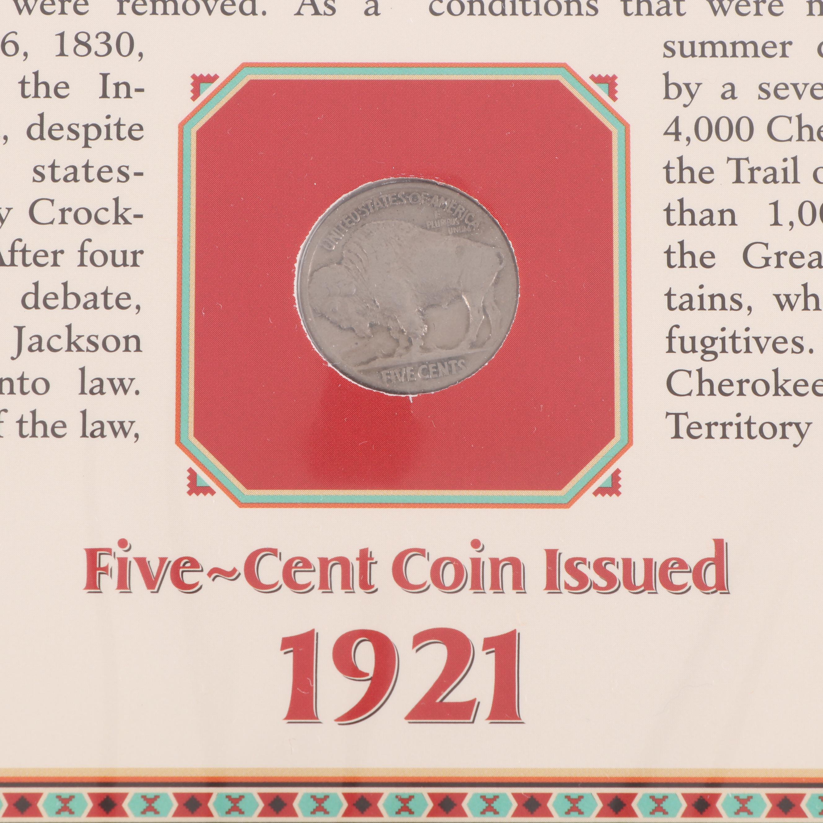 PCS Buffalo Nickel Collection from 1913-1938 with Stamps Album