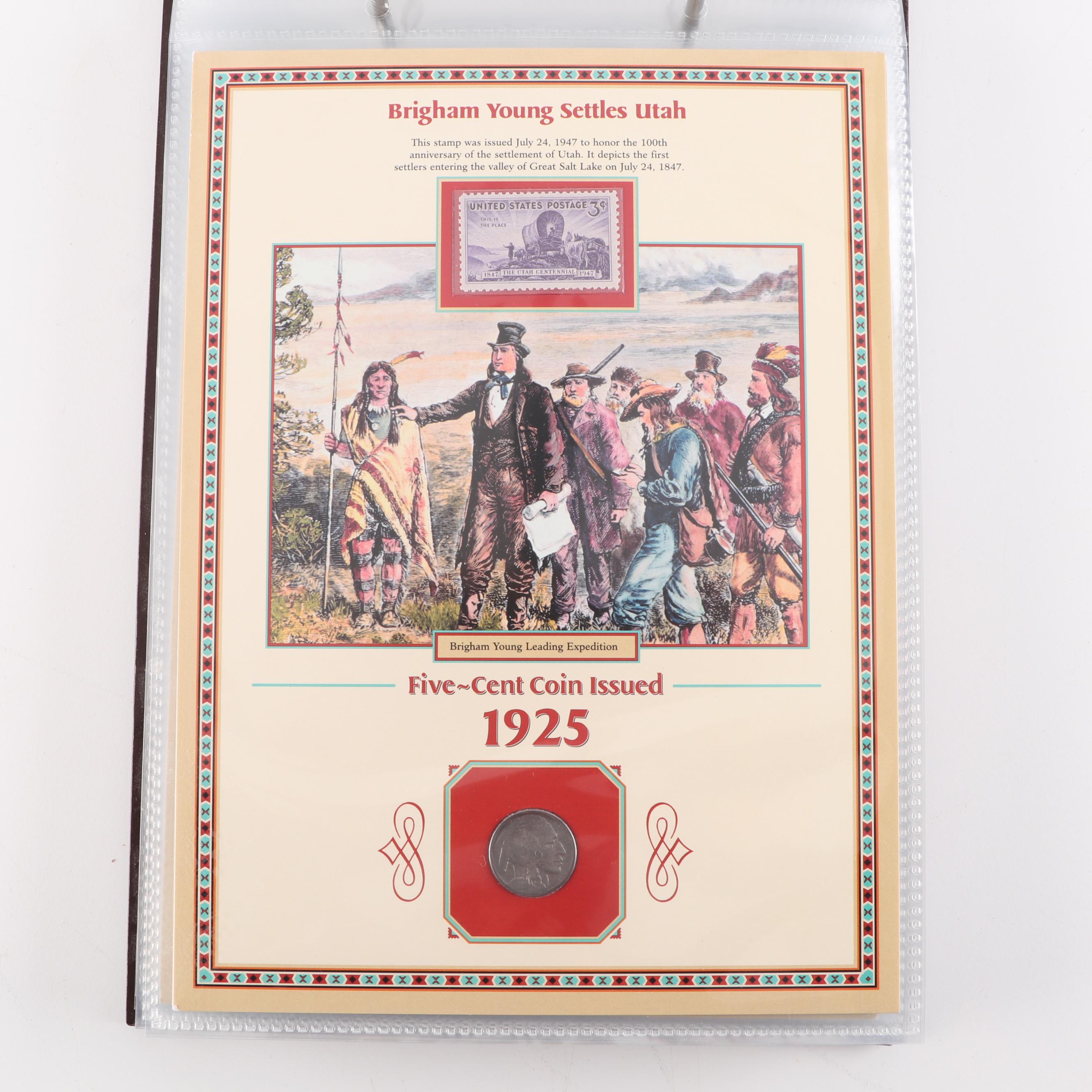 PCS Buffalo Nickel Collection from 1913-1938 with Stamps Album