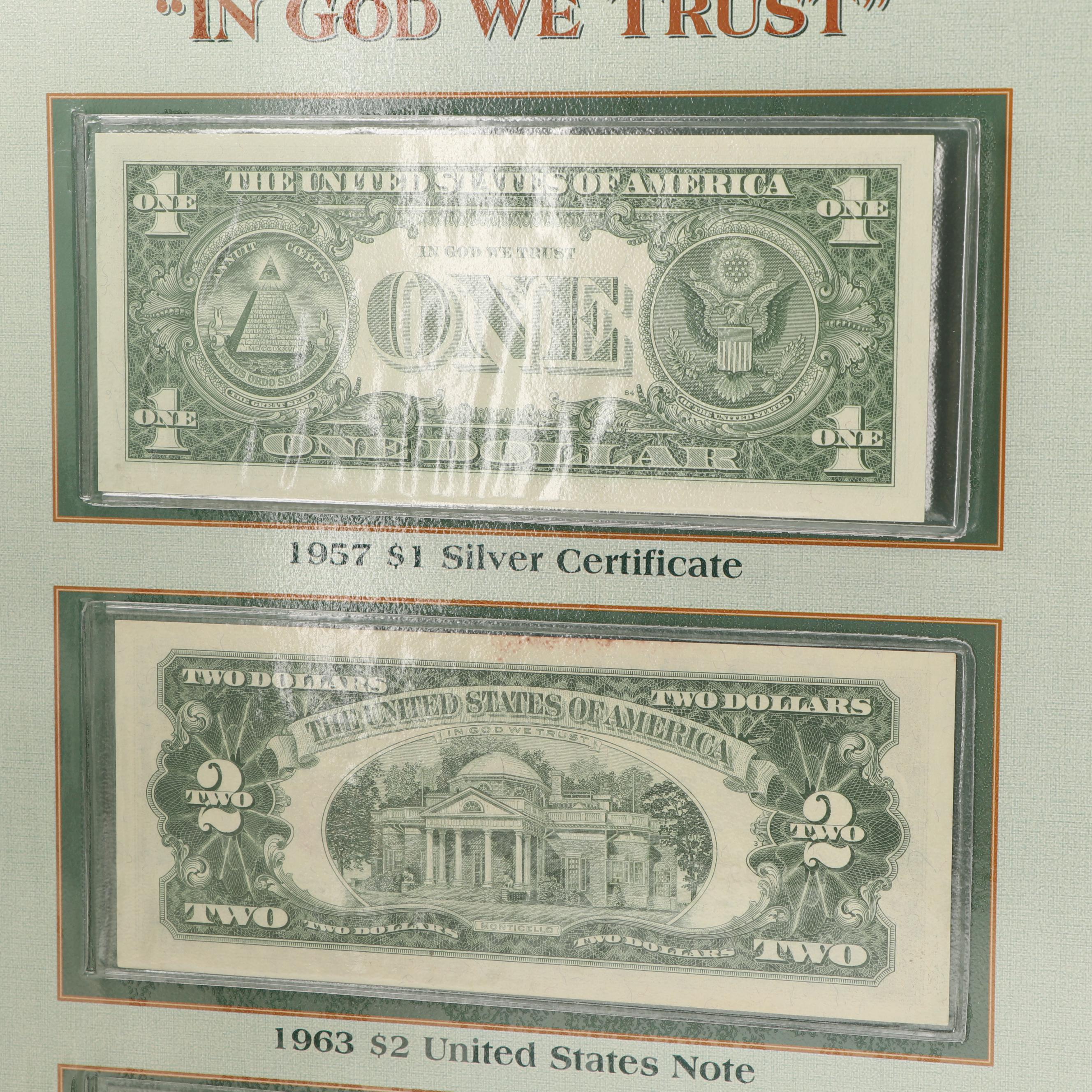 PCS The U.S. National Motto Coins and Currency Collection