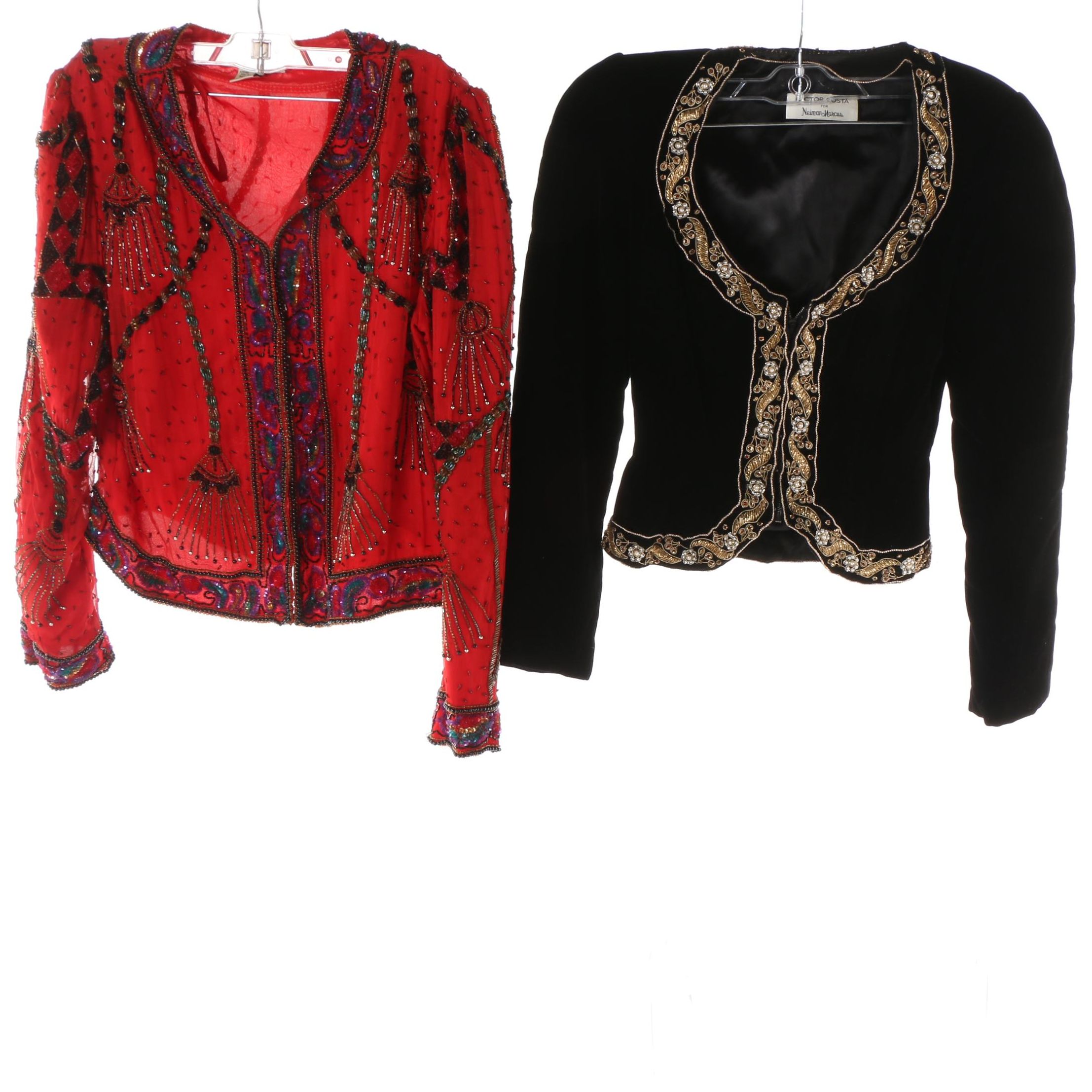 Women's Victor Costa and Laurence Kazar New York Embellished Jackets