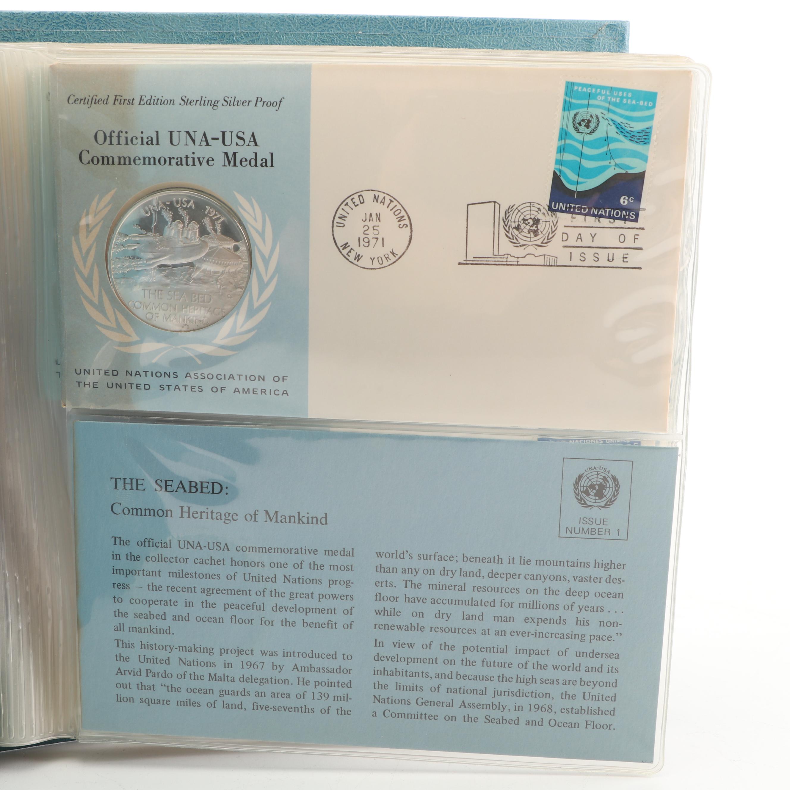 Franklin Mint 1971 United Nations Association UNA-USA Commemorative Medals