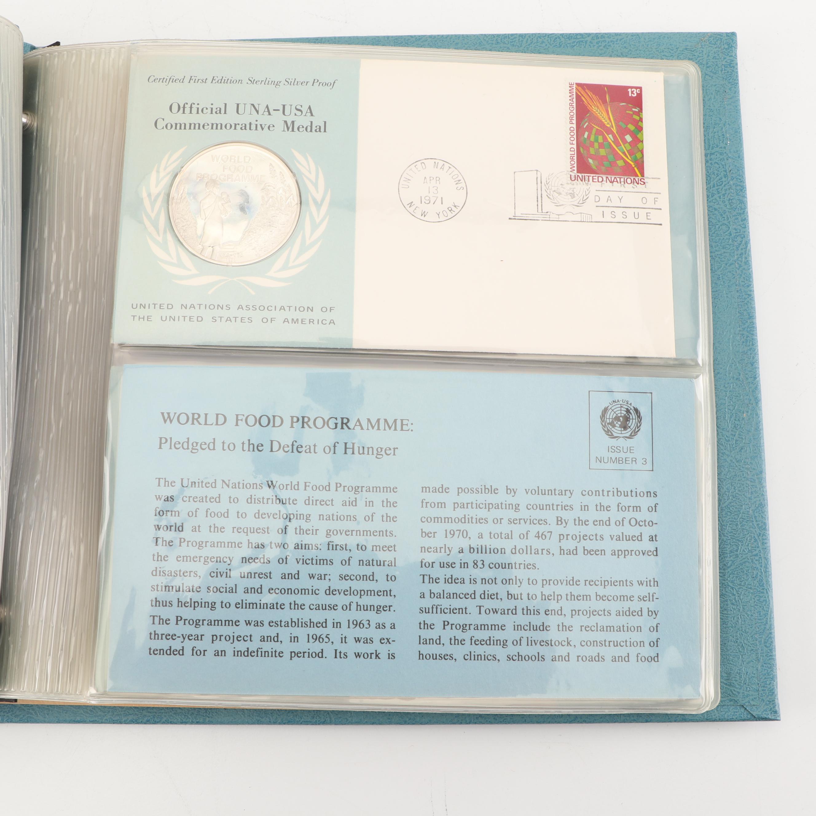 Franklin Mint 1971 United Nations Association UNA-USA Commemorative Medals