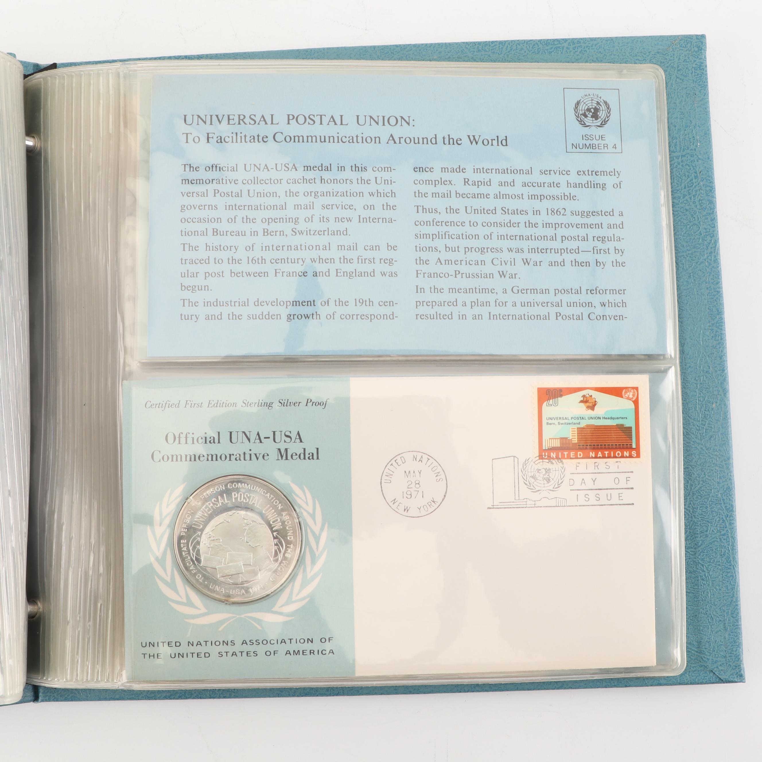 Franklin Mint 1971 United Nations Association UNA-USA Commemorative Medals
