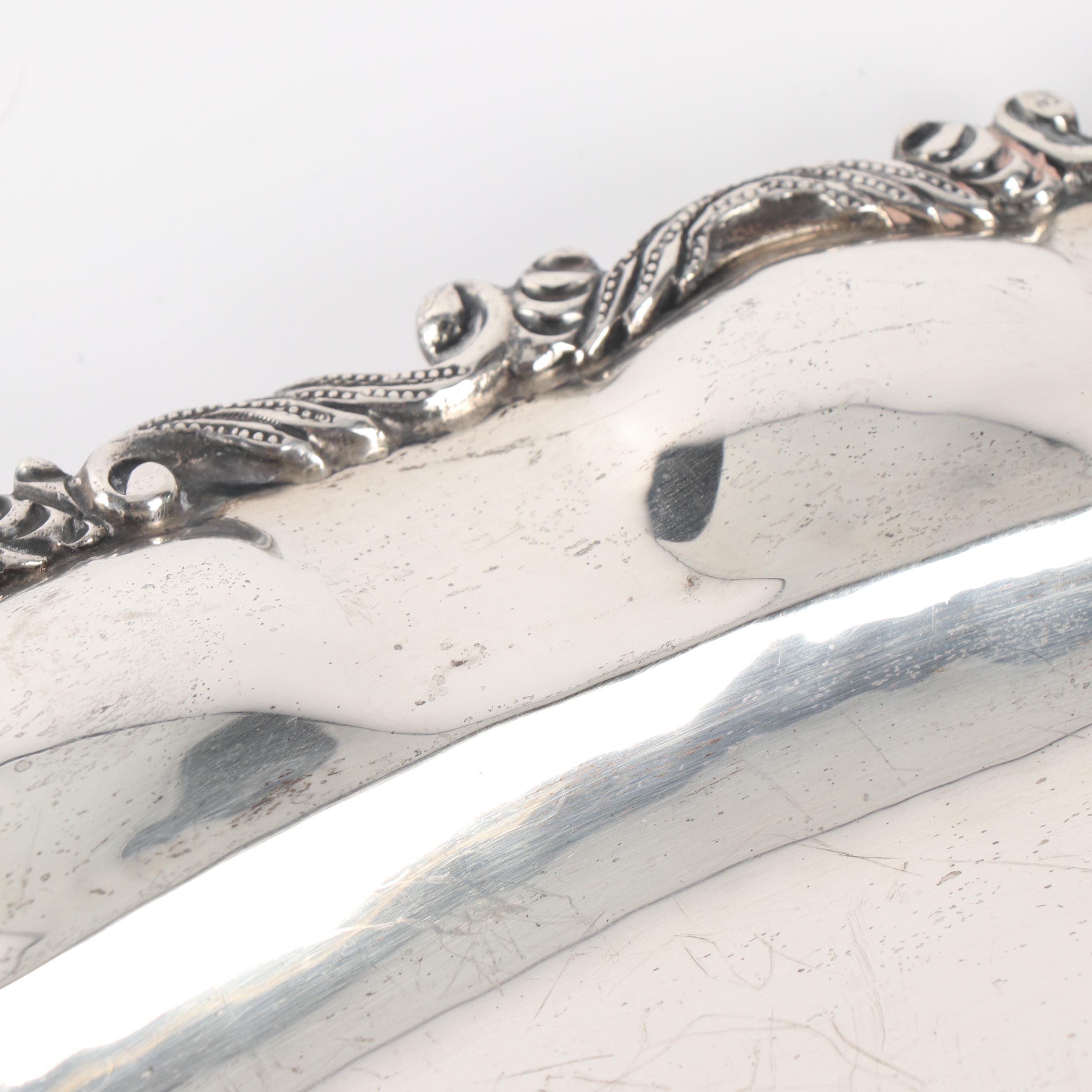 Mexican Sterling Silver Serving Tray, Second Quarter of the 20th Century