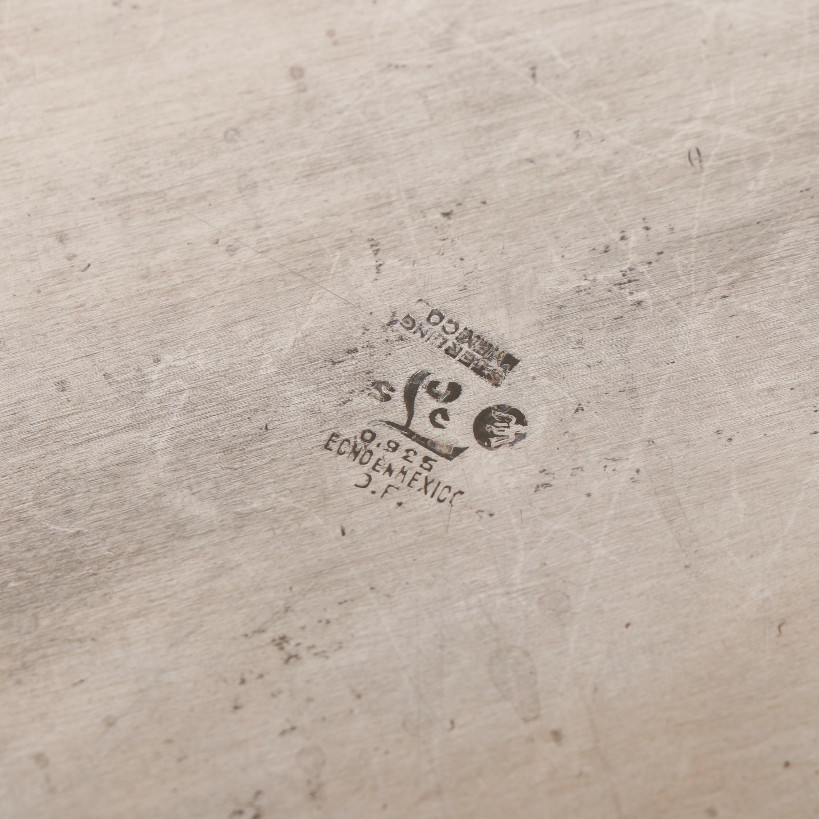 Mexican Sterling Silver Serving Tray, Second Quarter of the 20th Century