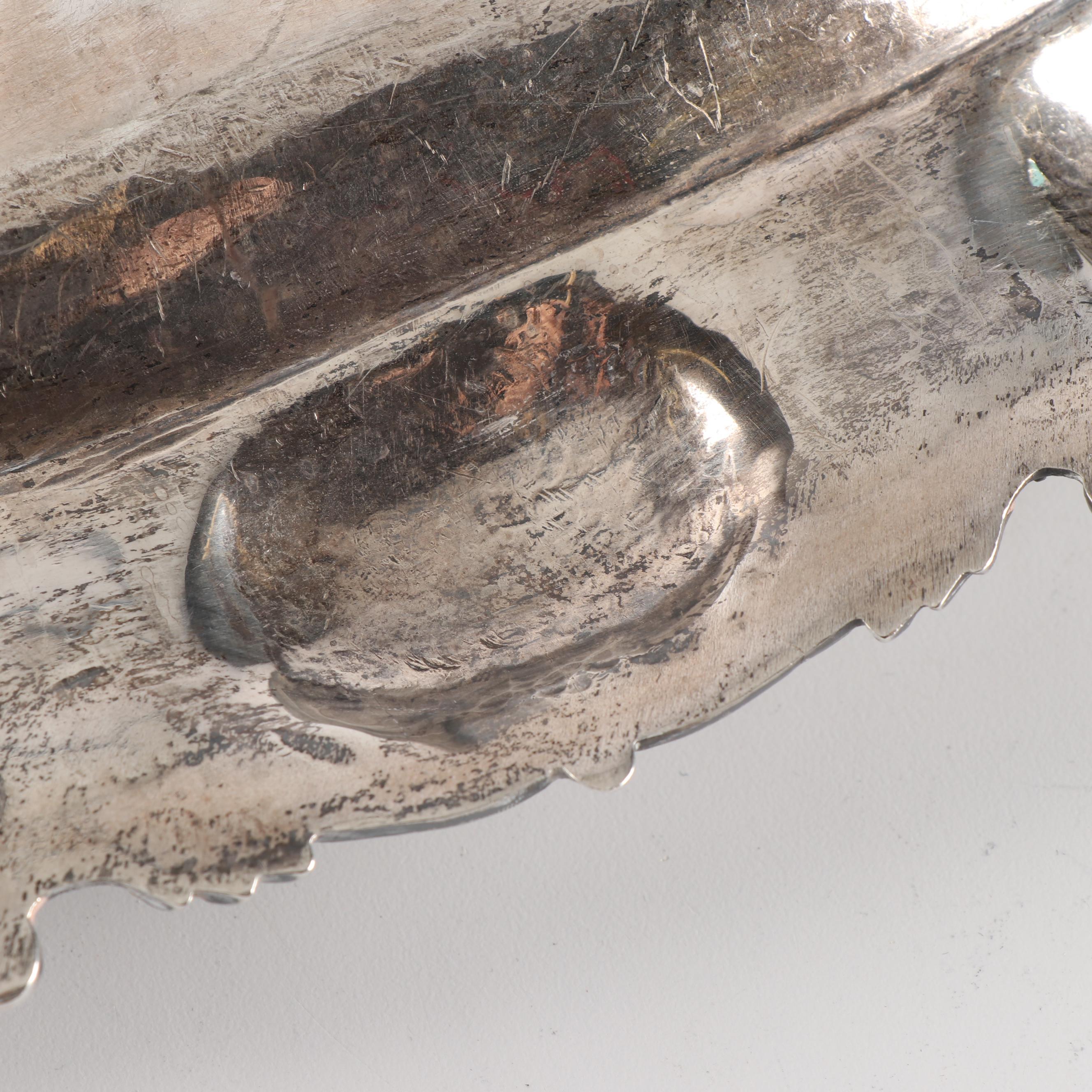 Mexican Sterling Silver Serving Tray, Second Quarter of the 20th Century