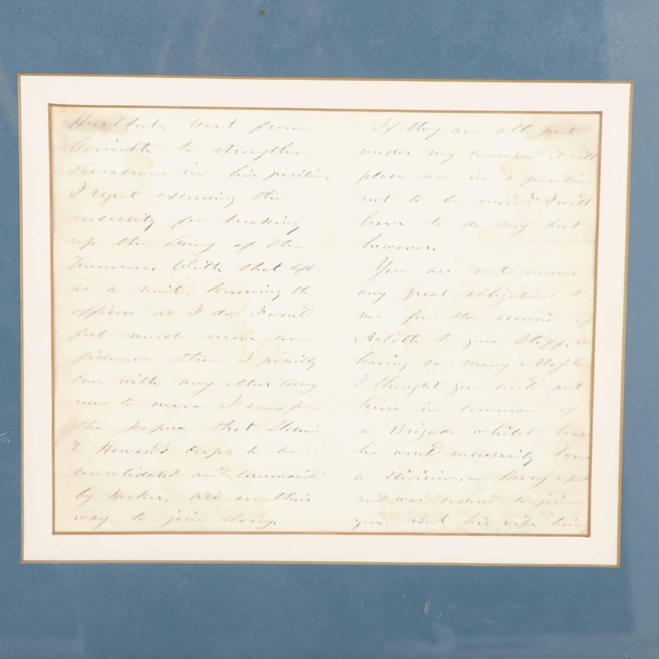 Ulysses S. Grant War-Date Autograph Letter Signed to Major General Ord