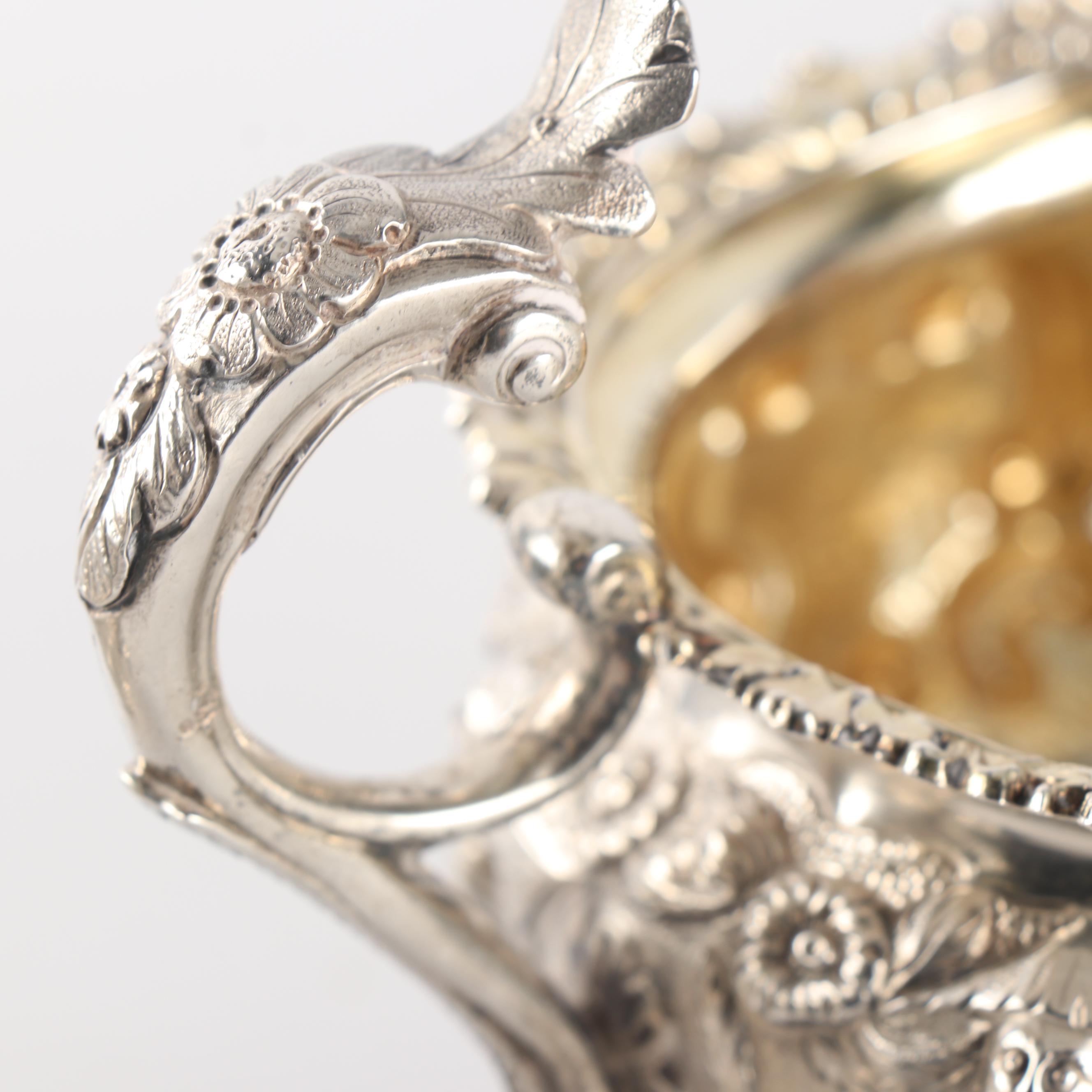 Order of the Bath English Silver Teapot, Wastebowl and Creamer, London 1818