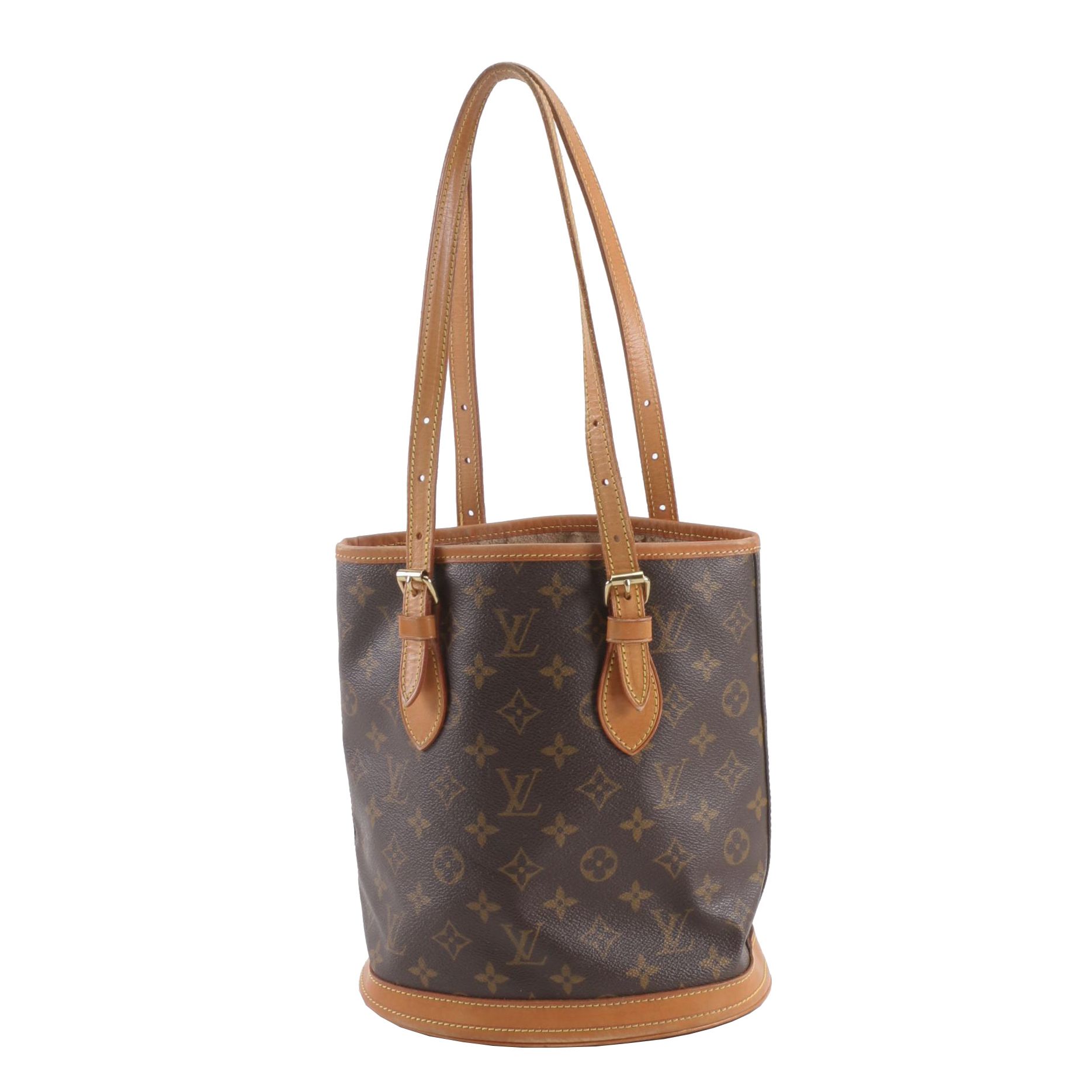 1997 Vintage Louis Vuitton Paris Monogram Canvas Marais PM Bucket Bag with Pouch