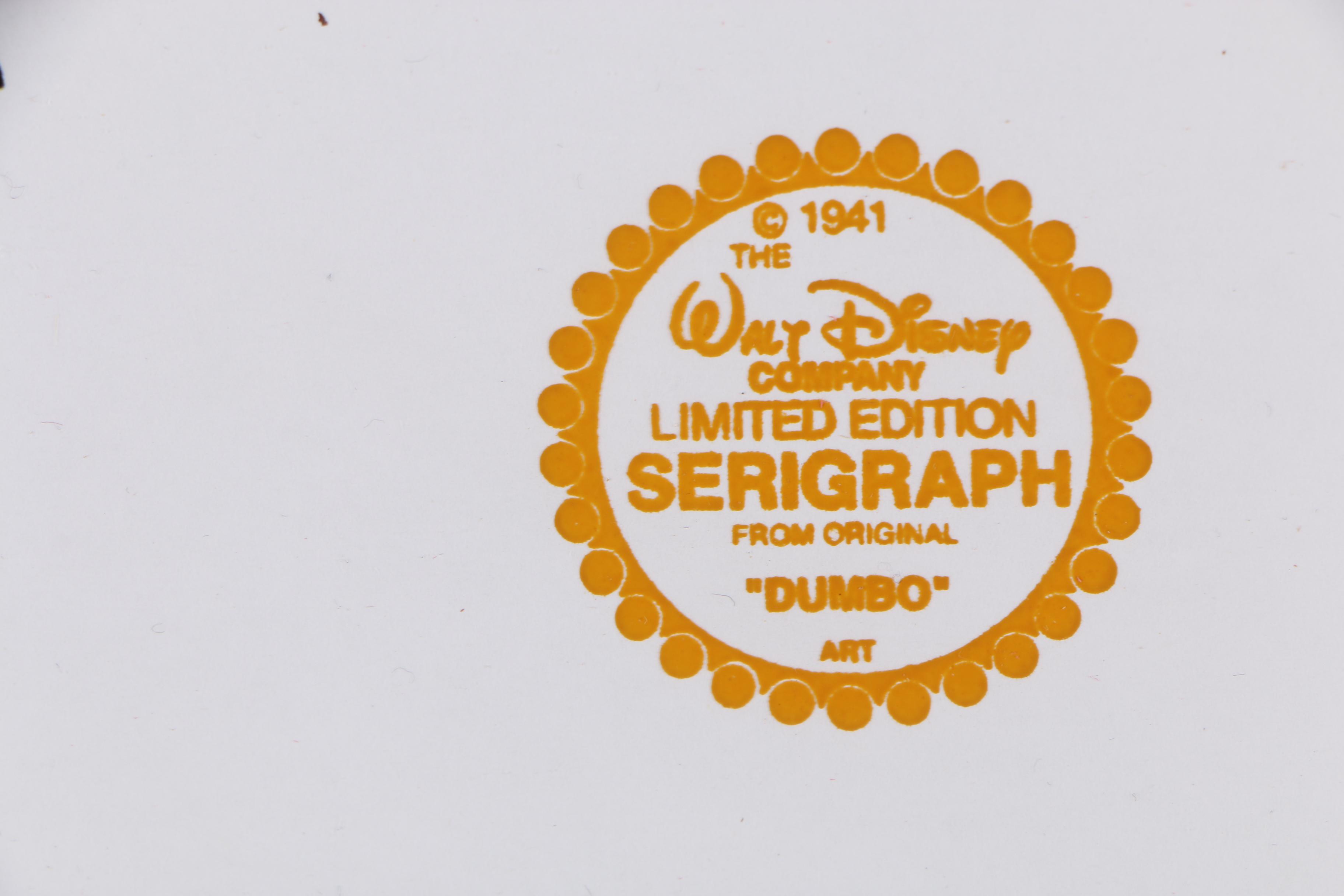 Reproduction Disney Sericel from "Dumbo"