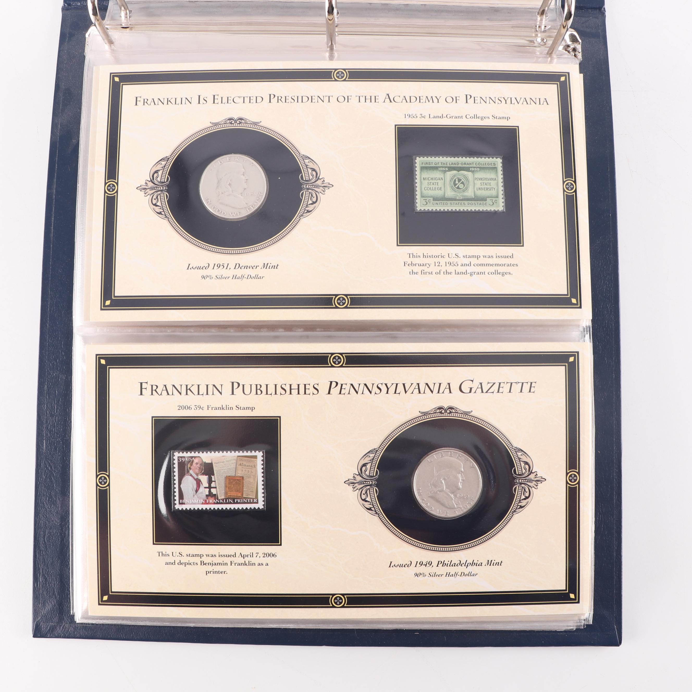 PCS Complete Benjamin Franklin U.S. Half-Dollar Collection Album