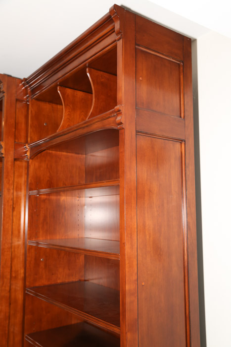 Three Piece Wall Unit Wooden Media Cabinet by Sligh, 21st Century