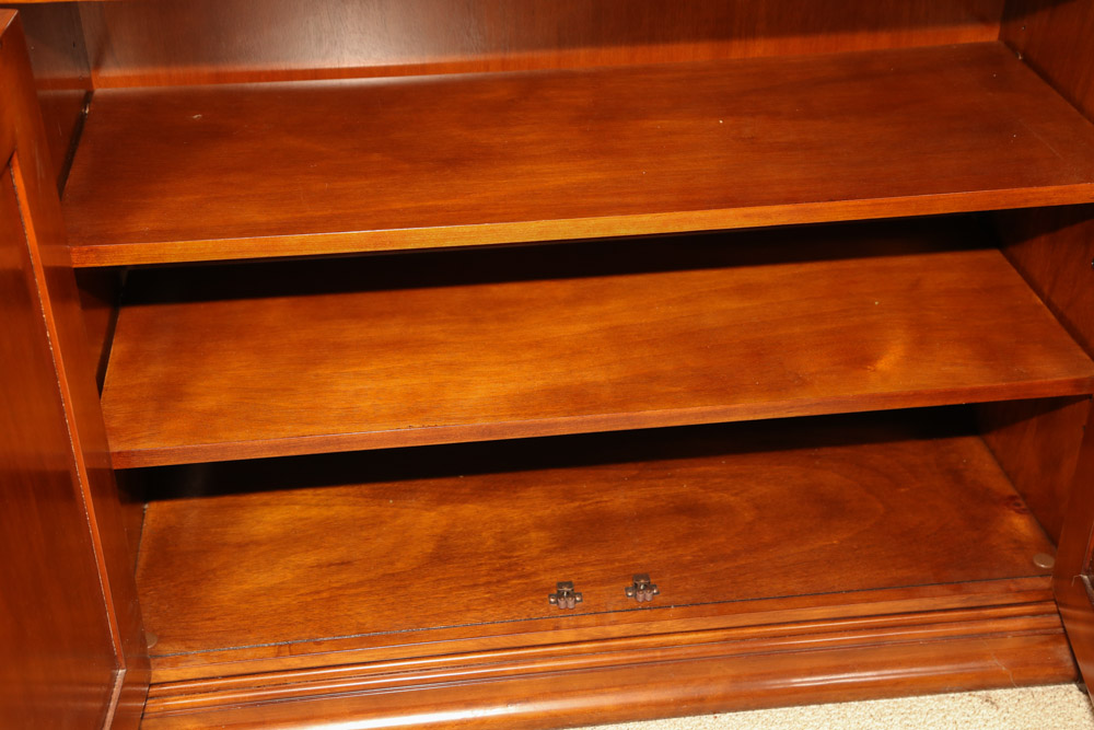 Three Piece Wall Unit Wooden Media Cabinet by Sligh, 21st Century