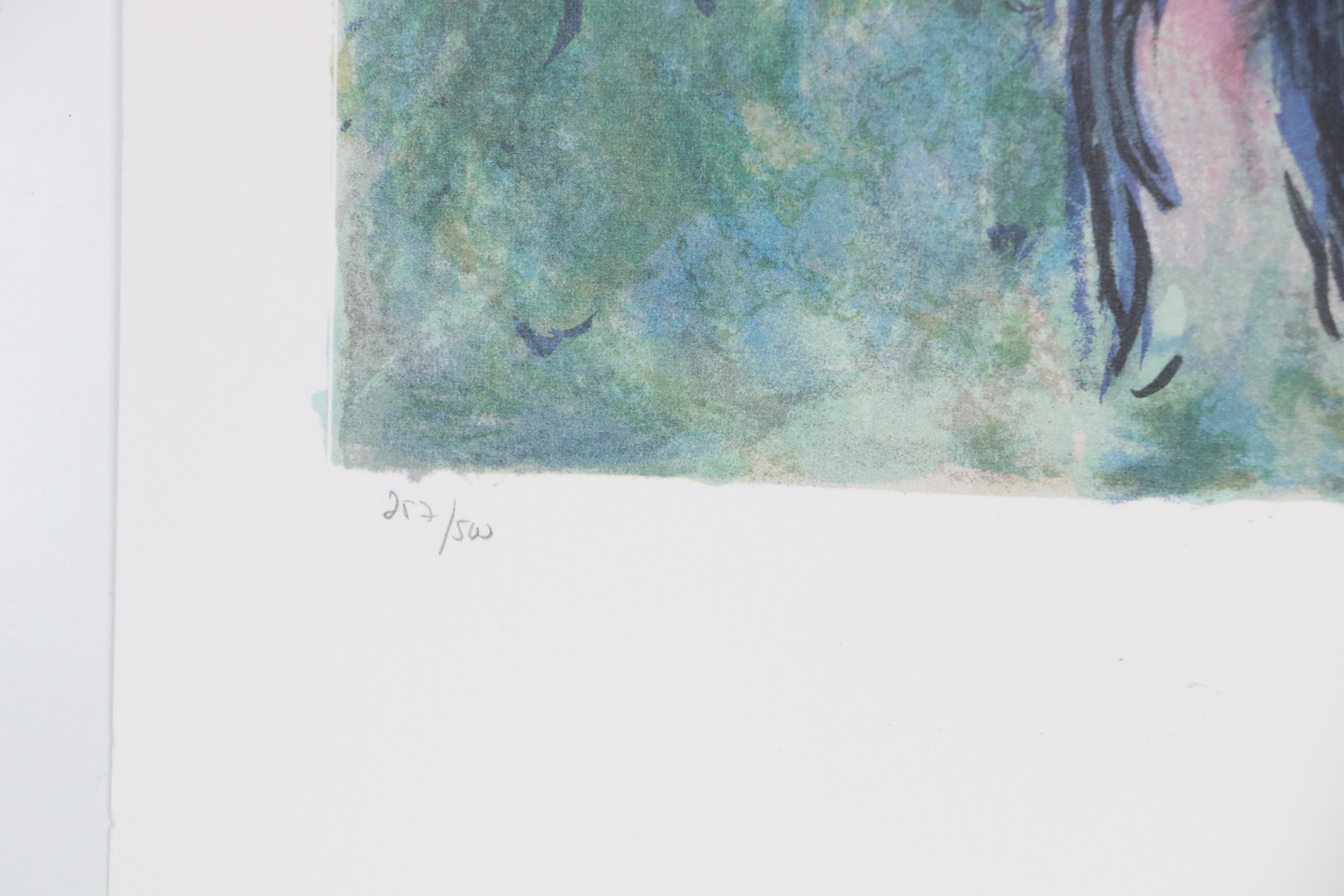 Offset Lithograph after Marc Chagall "Sur la Route du Village"