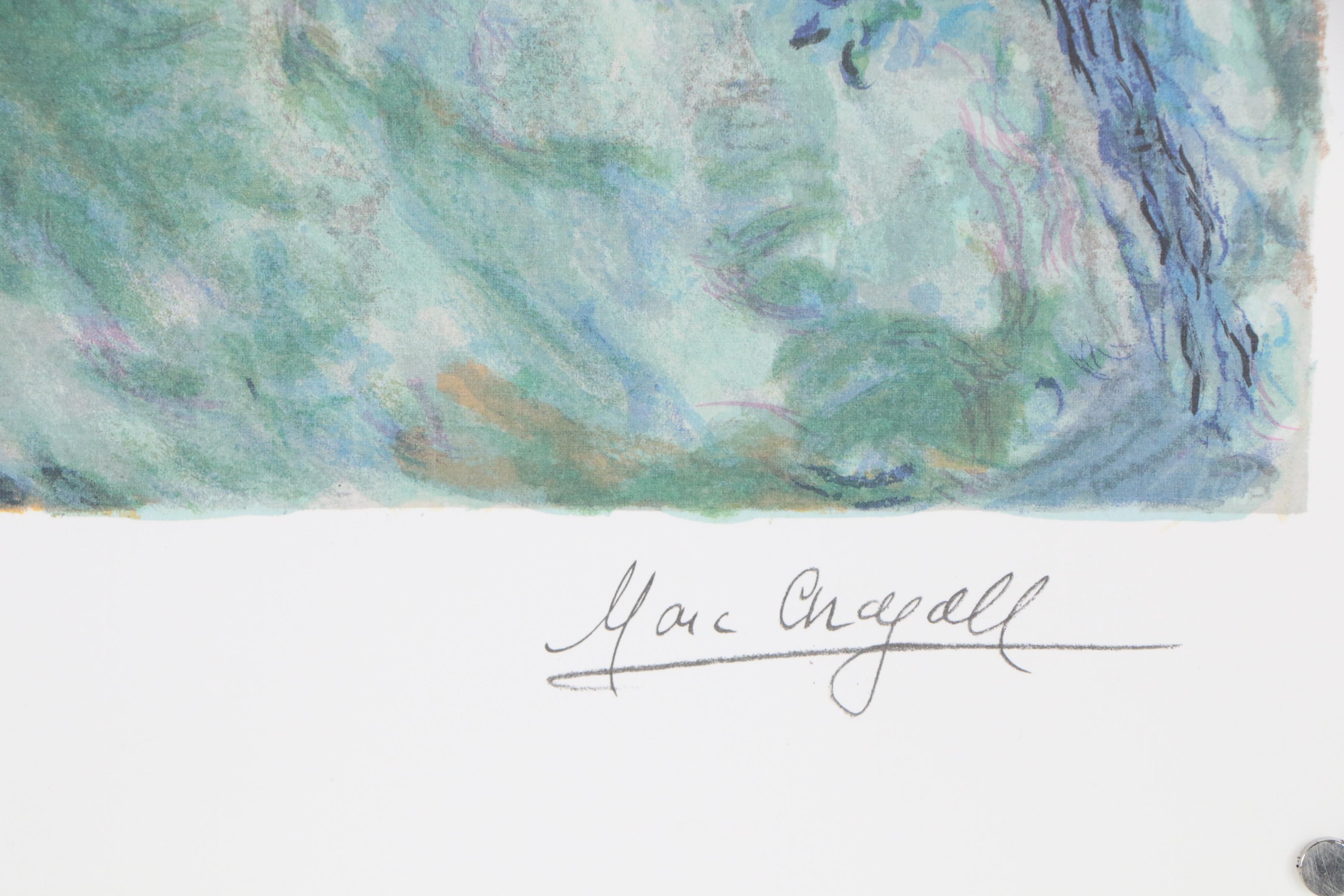 Offset Lithograph after Marc Chagall "Sur la Route du Village"