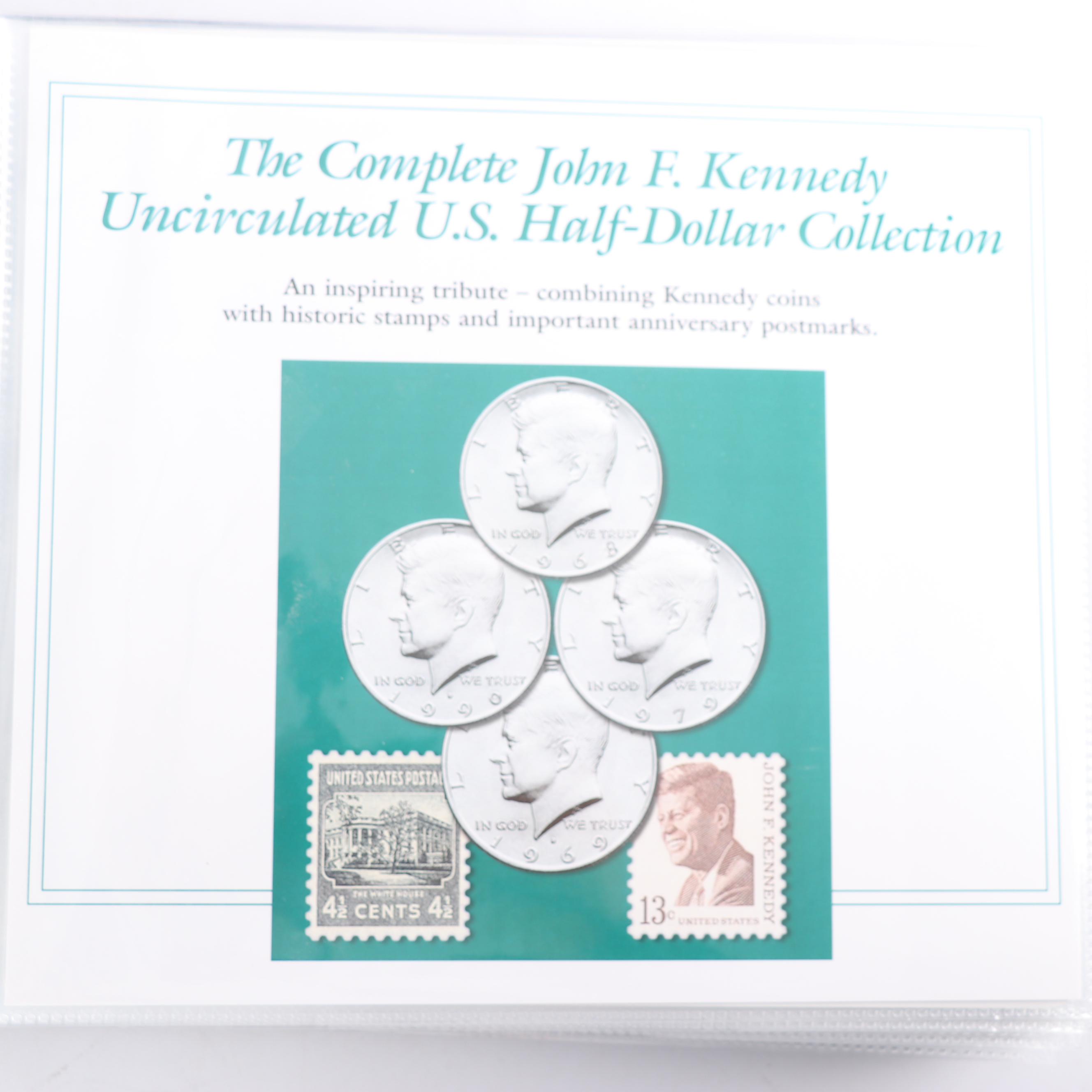 PCS Complete John F. Kennedy Uncirculated U.S. Half Dollar Collection Albums